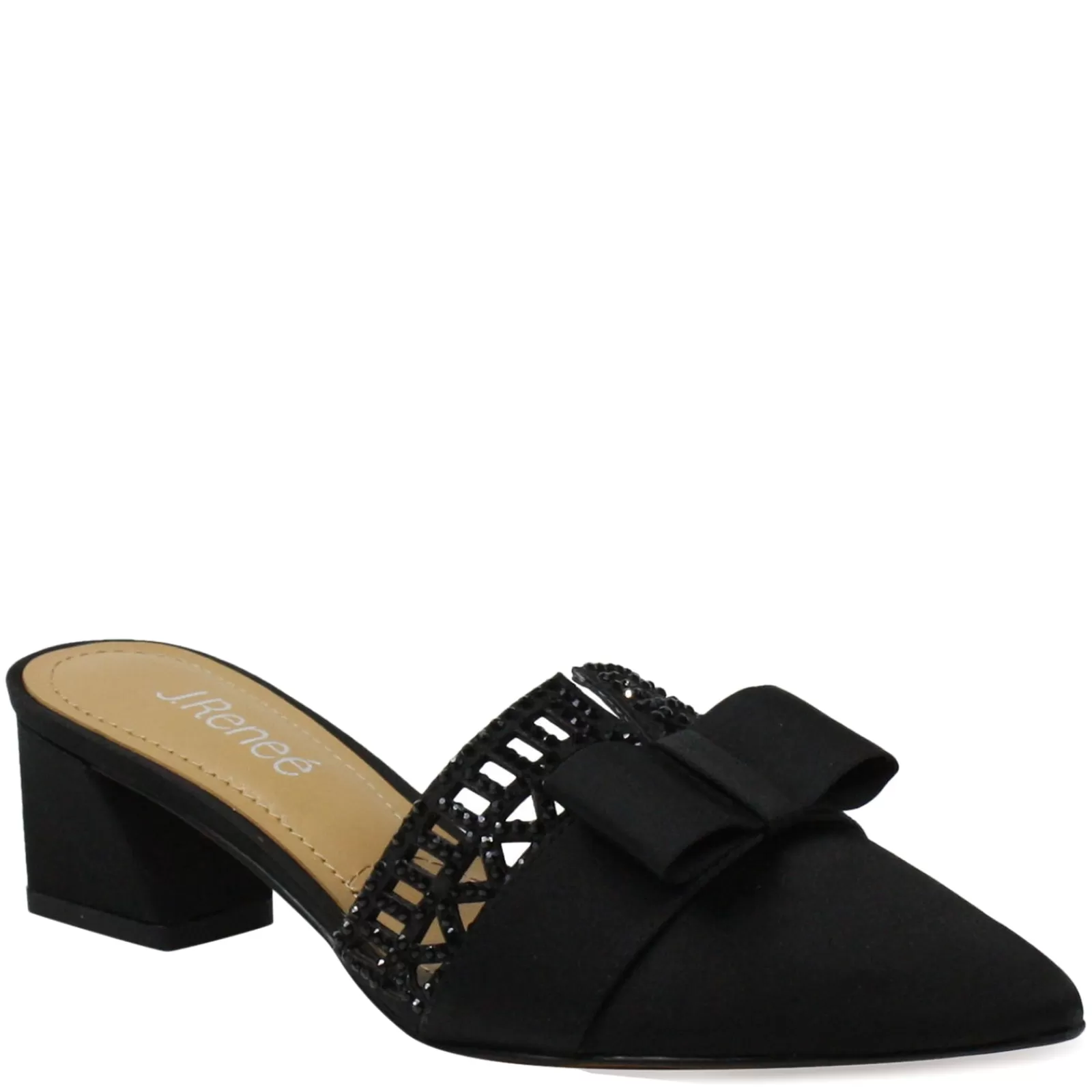 Store J Renee Women's , Randa Mule Black Satin