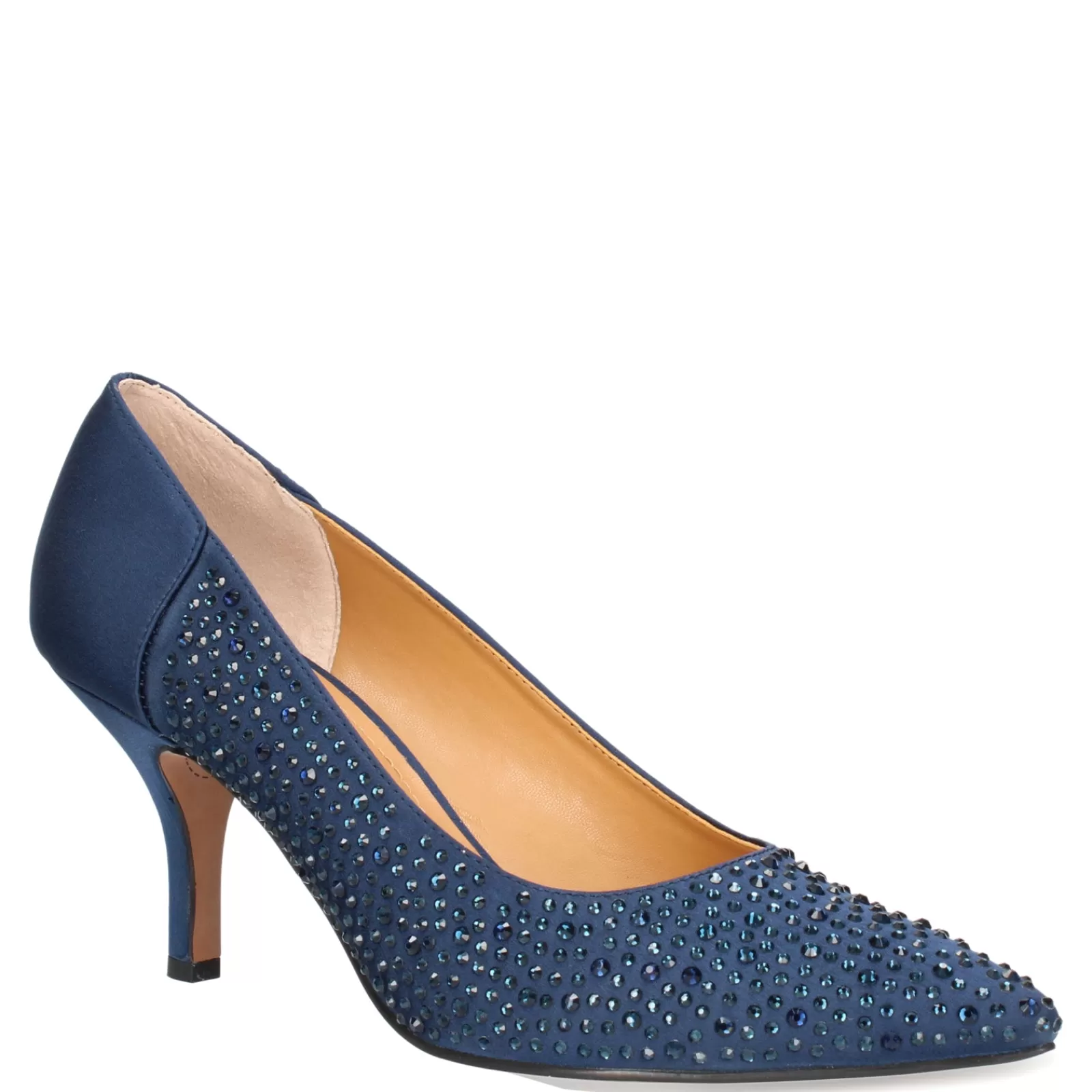 Cheap J Renee Women's , Rishna Pump Navy Satin