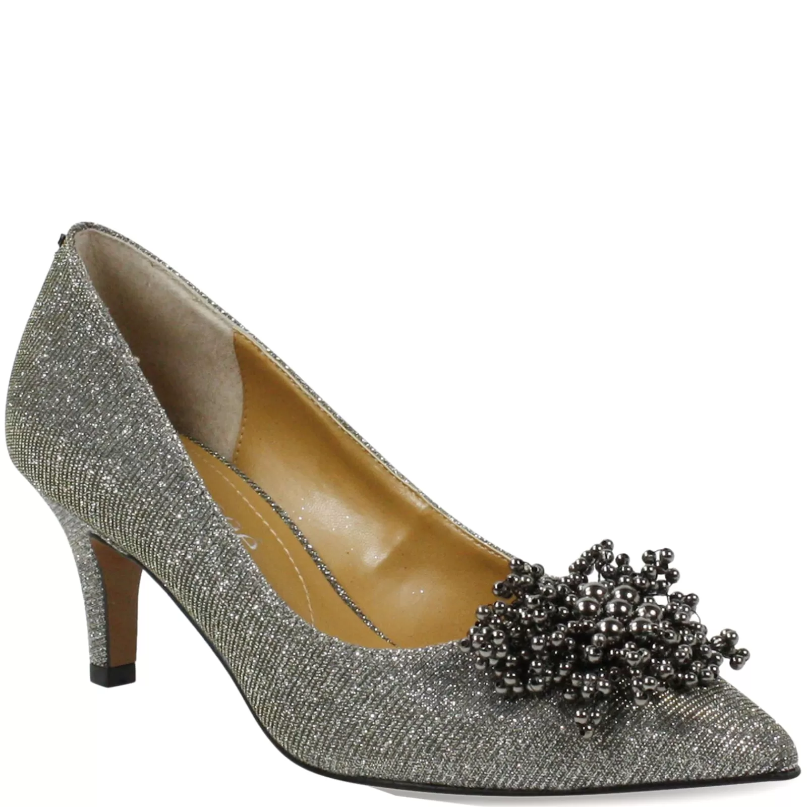 Fashion J Renee Women's , Tacitha Pump Pewter Glitter