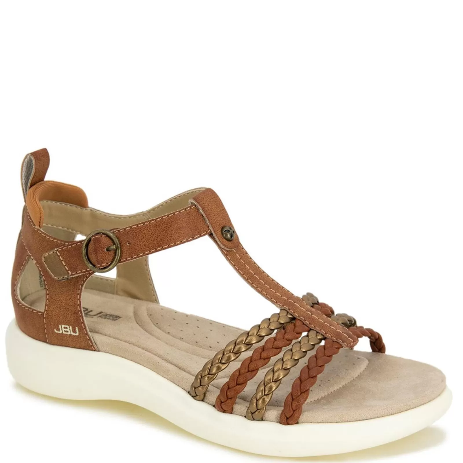 New JBU by Jambu Women's , Prague Sandal Brown/Bronze