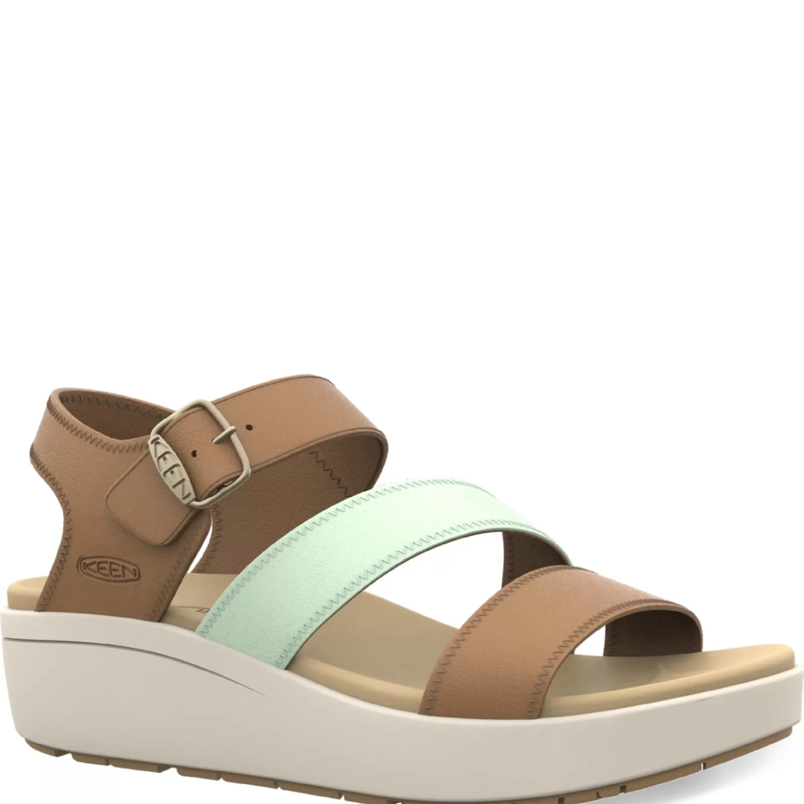 Cheap KEEN Women's , Elle City Backstrap Sandal Natural/Aqua