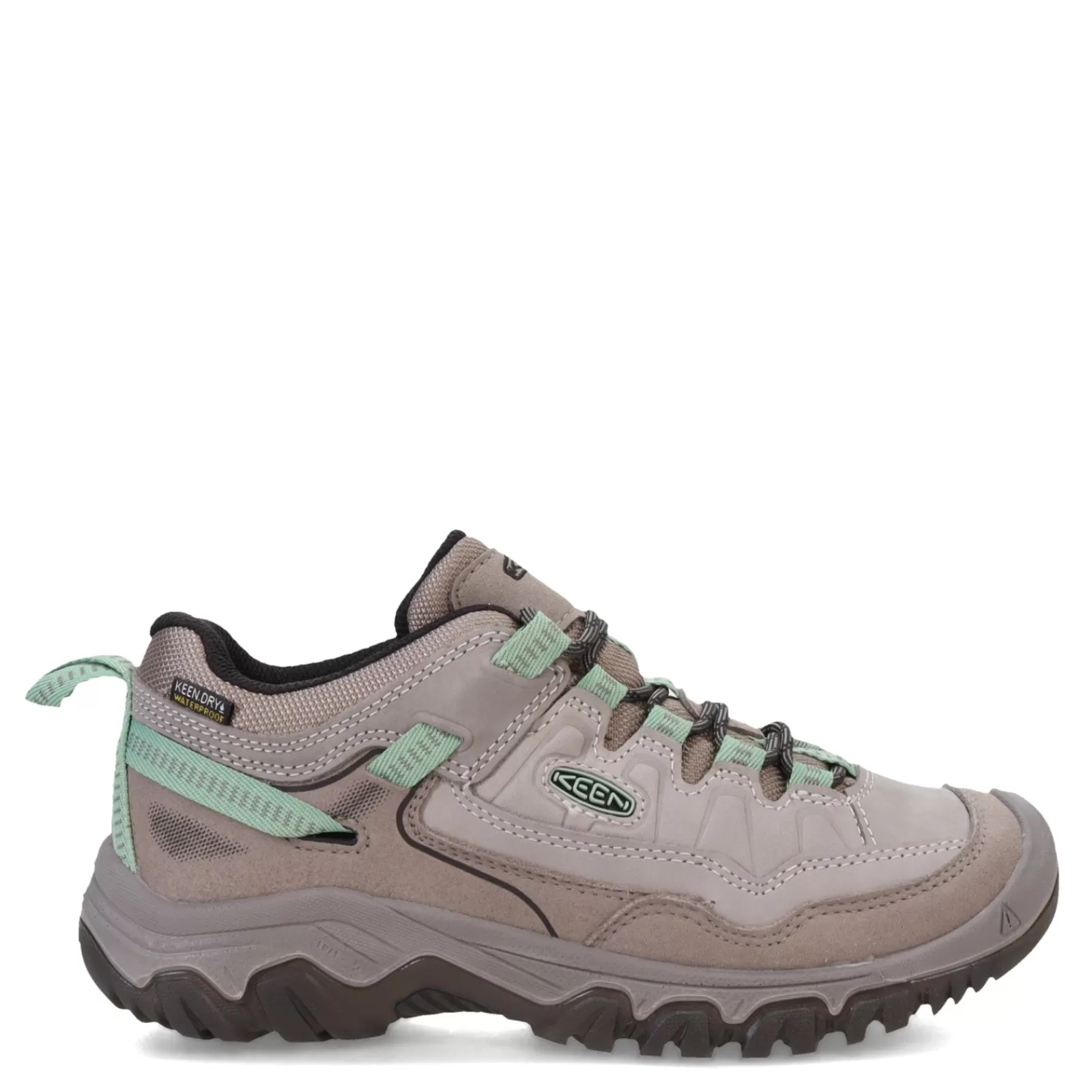 Shop KEEN Women's , Targhee IV Waterproof Hiking Shoe Alloy/Granite/Green