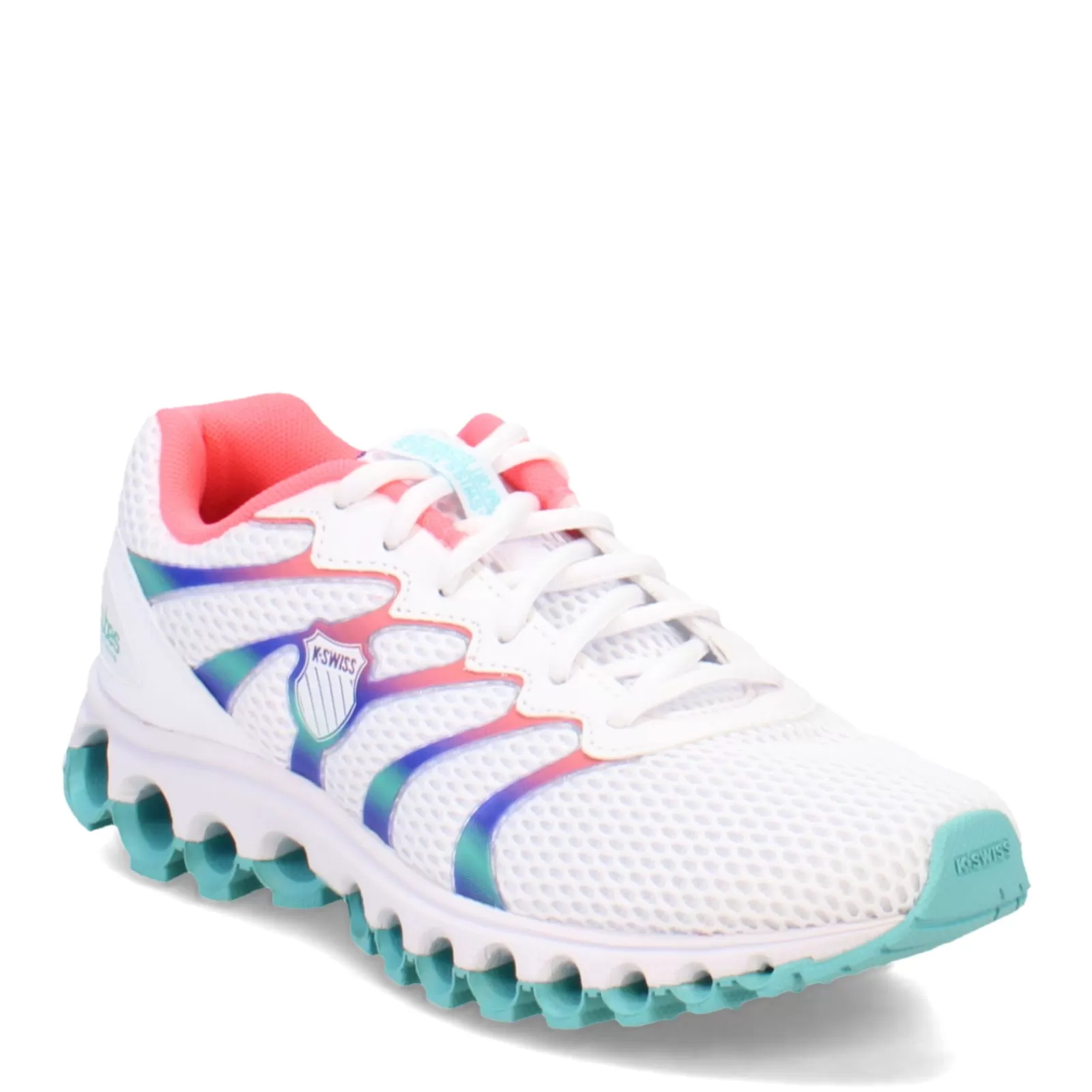 Hot K-Swiss Women's , Tubes Comfort 200 Sneaker White/Fluo Pink/Blue Turquoise