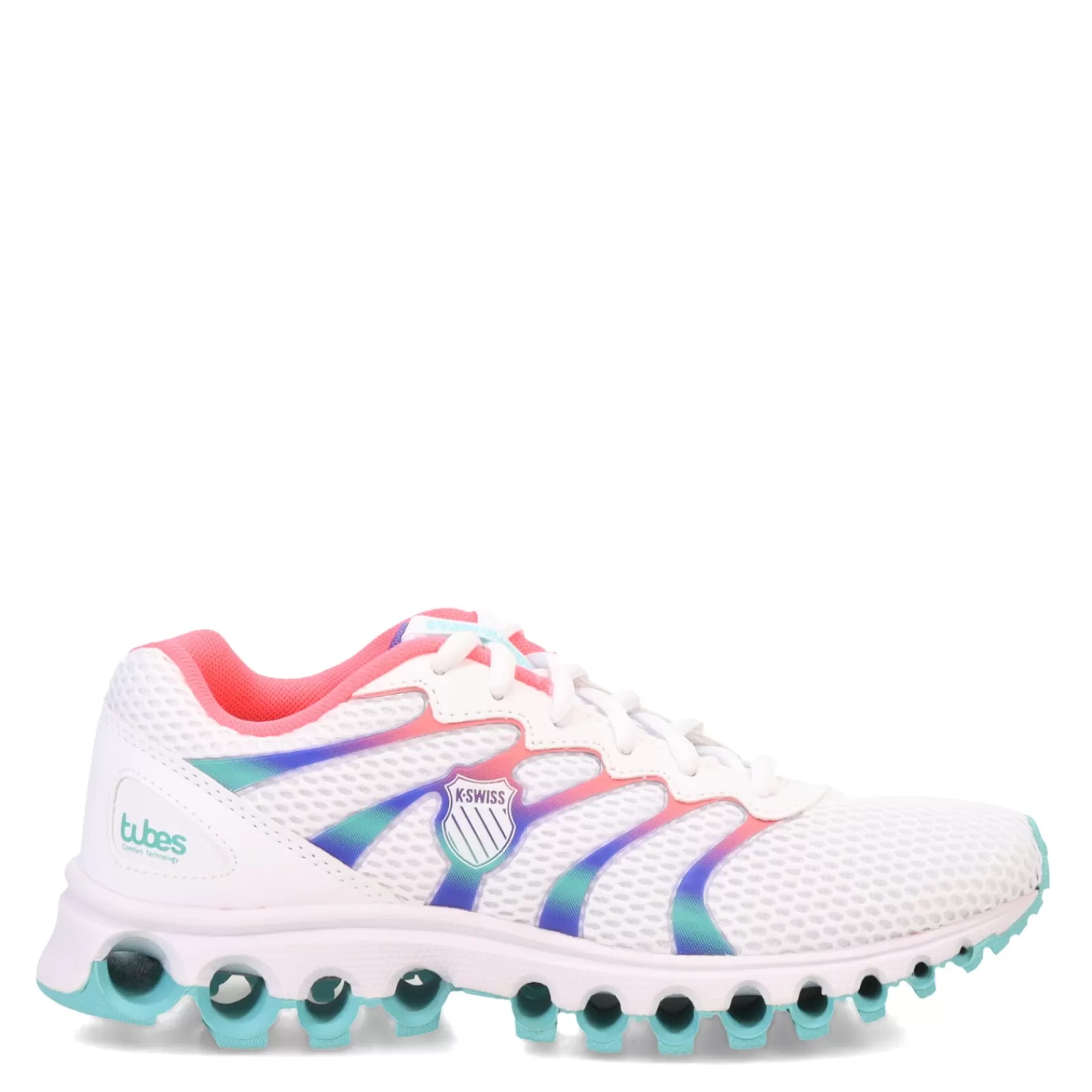 Hot K-Swiss Women's , Tubes Comfort 200 Sneaker White/Fluo Pink/Blue Turquoise