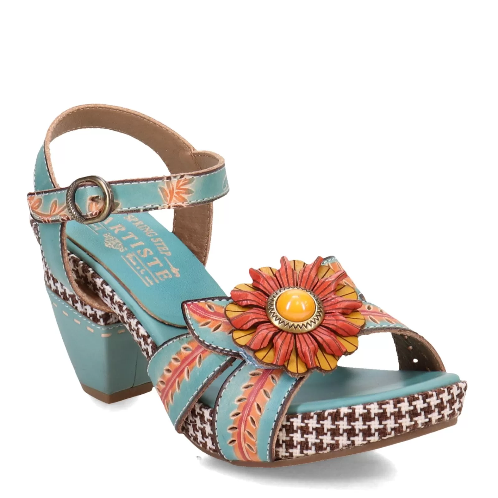 Discount L Artiste Women's L'Artiste by Spring Step, Astarr Sandal Sky Blue Multi