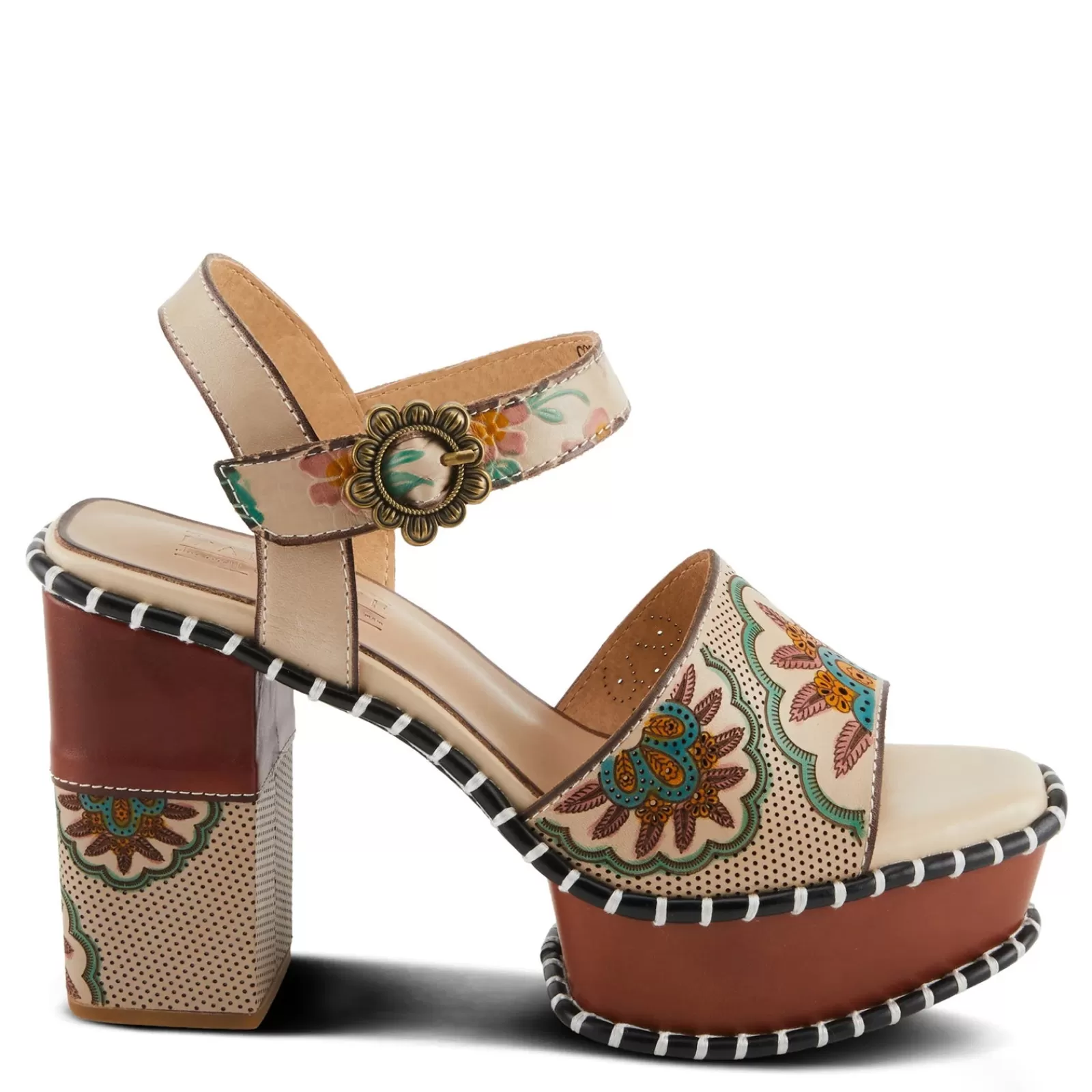 Outlet L Artiste Women's L'Artiste By Spring Step, Gogetem Sandal Beige Multi