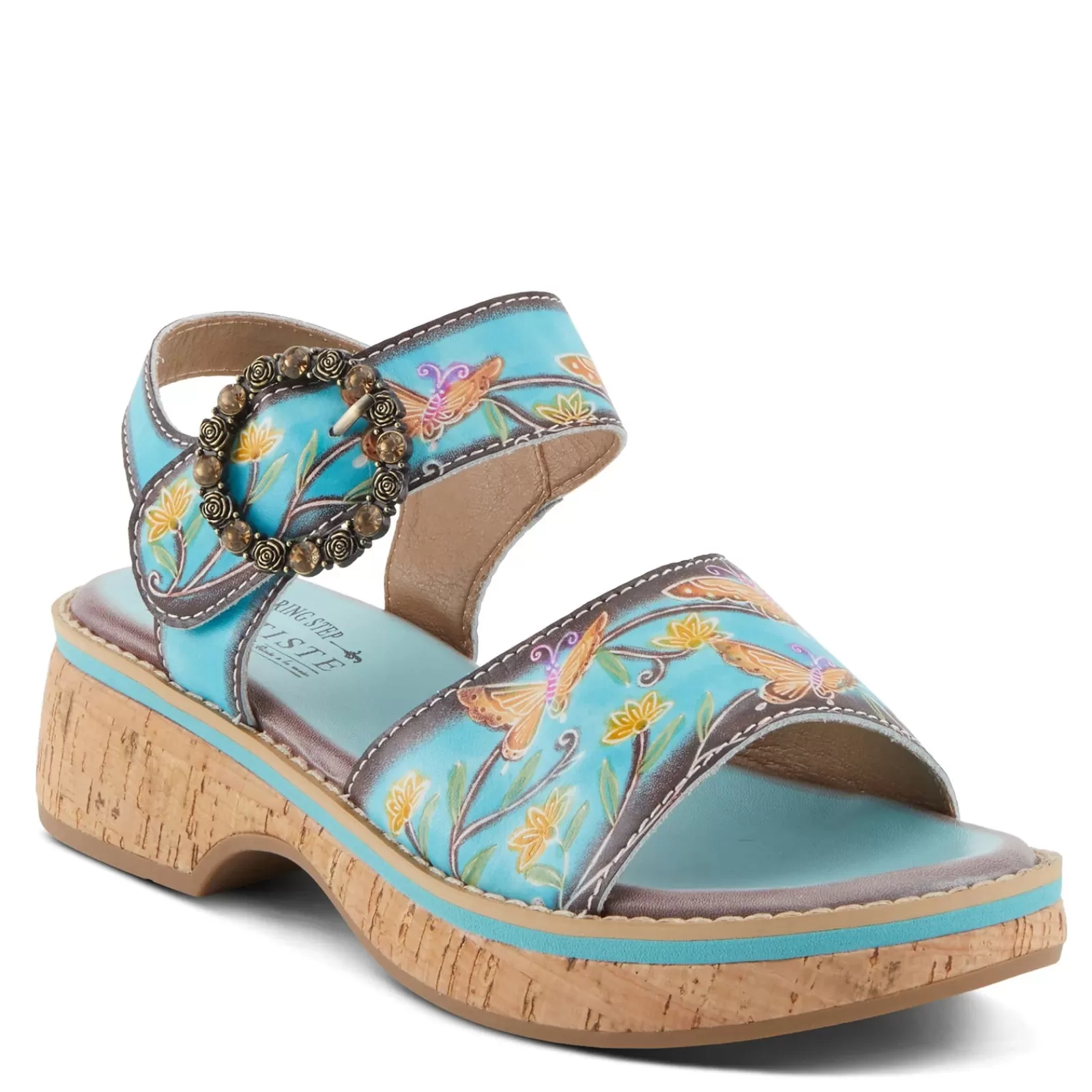 Shop L Artiste Women's L'Artiste By Spring Step Kenna Sandal Sky Blue Multi