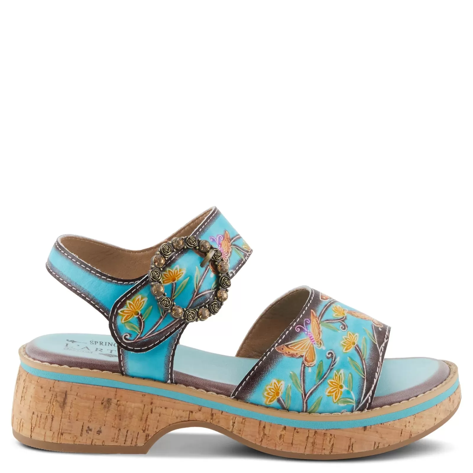 Shop L Artiste Women's L'Artiste By Spring Step Kenna Sandal Sky Blue Multi