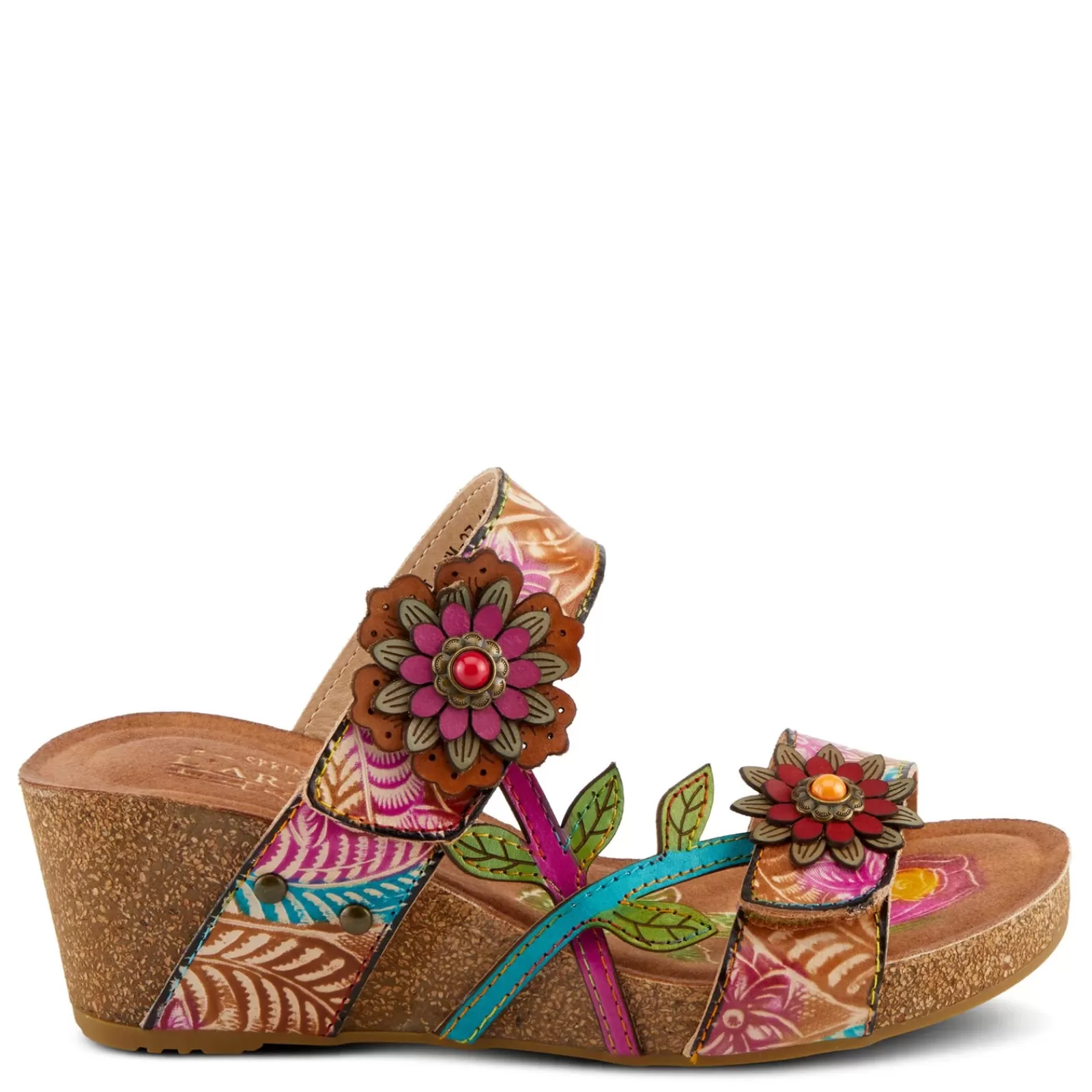 Online L Artiste Women's L'Artiste By Spring Step, Moai Sandal Tan Multi