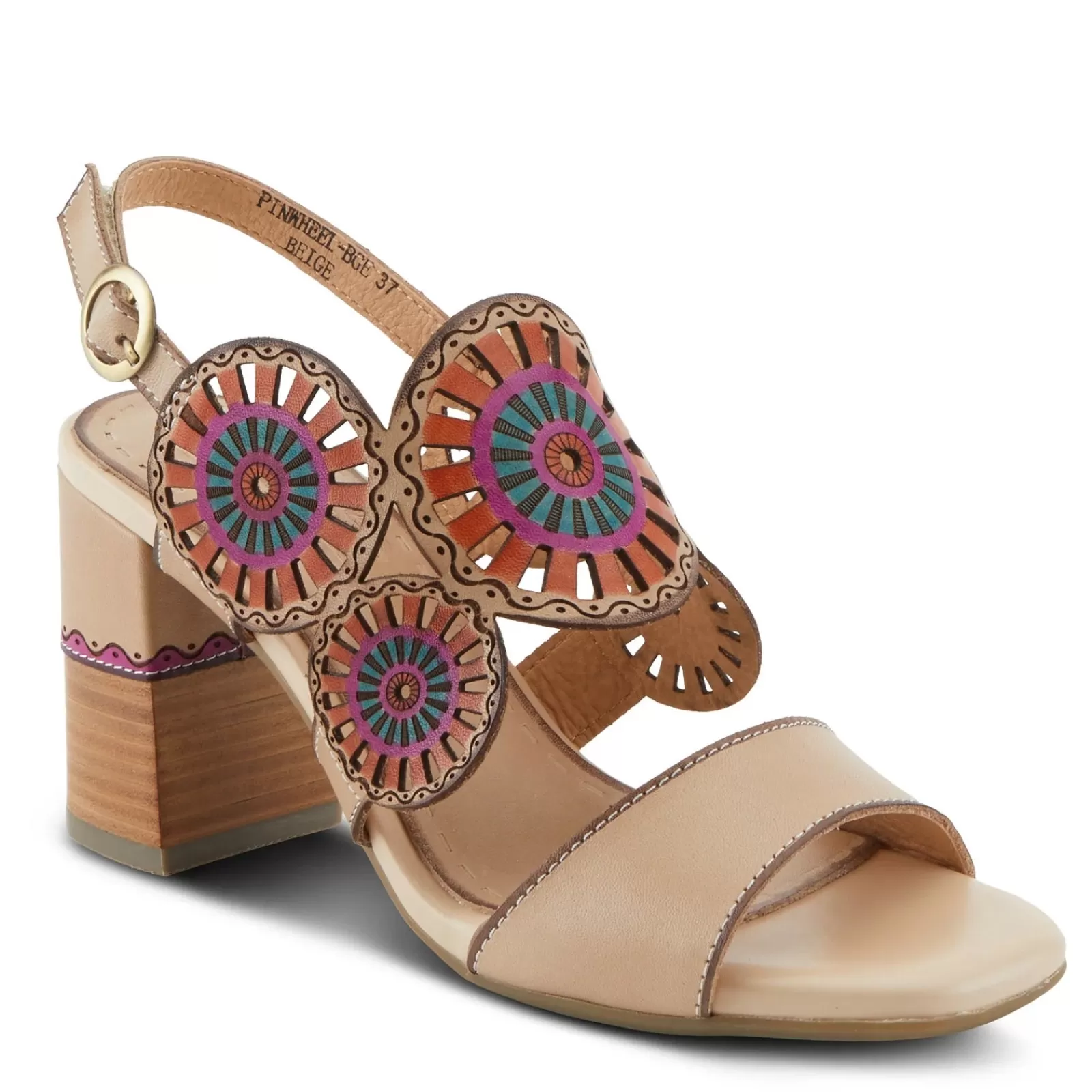 Discount L Artiste Women's L'Artiste By Spring Step, Pinwheel Sandal Beige