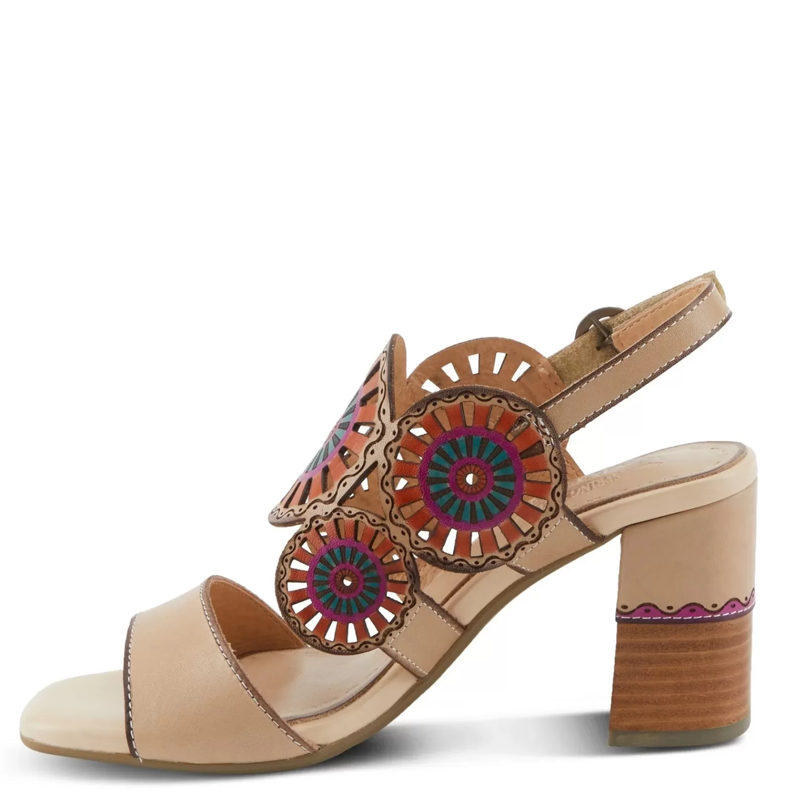 Discount L Artiste Women's L'Artiste By Spring Step, Pinwheel Sandal Beige