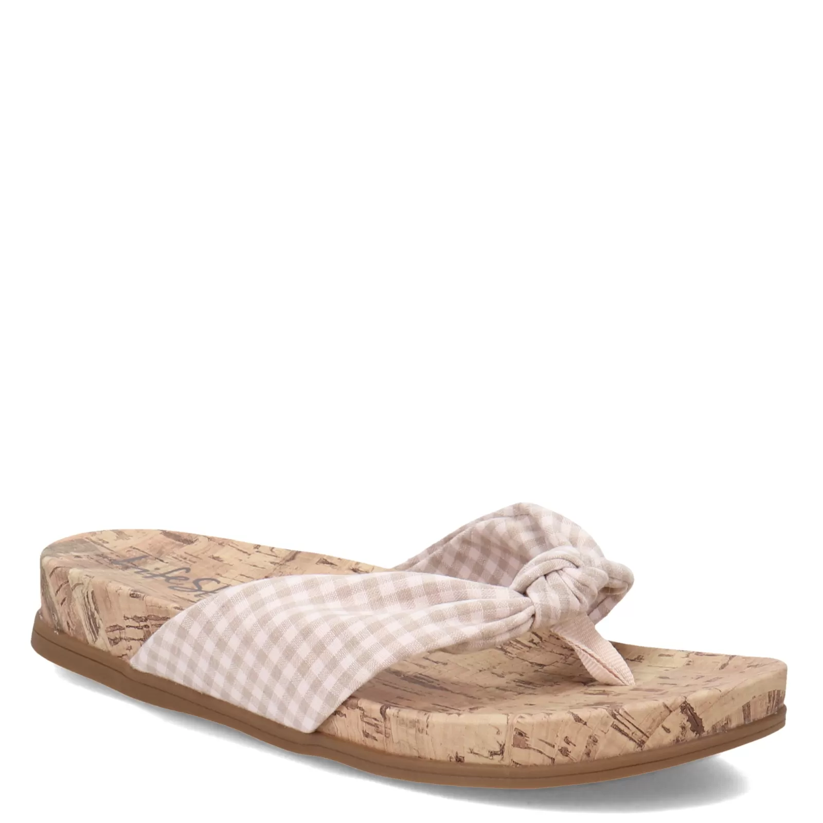 Clearance LifeStride Women's , Happy Sandal Natural Gingham