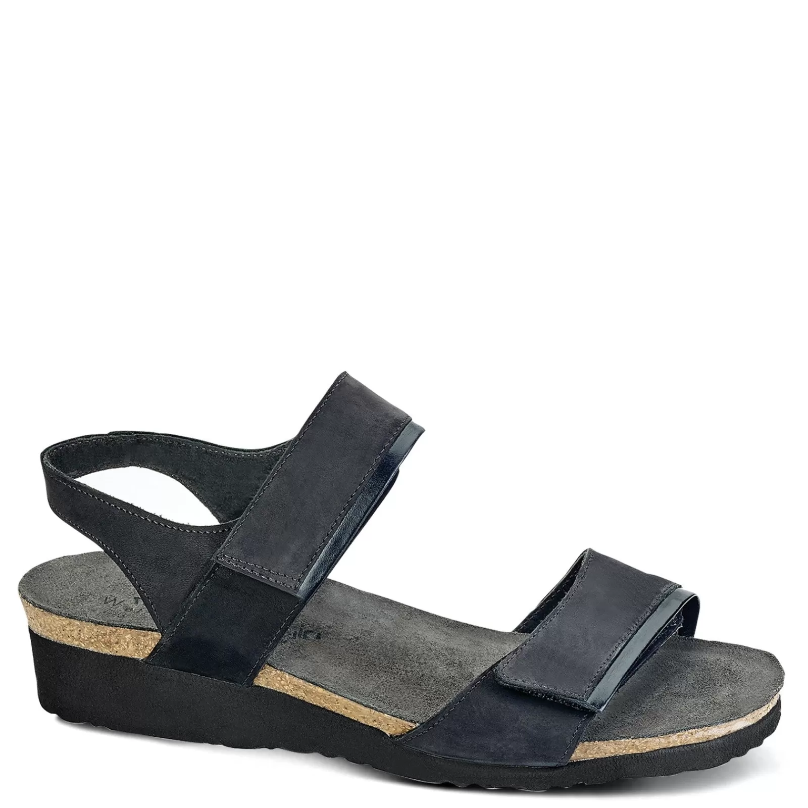 Best Naot Women's , Aisha Sandal - Wide Width Black Nubuck