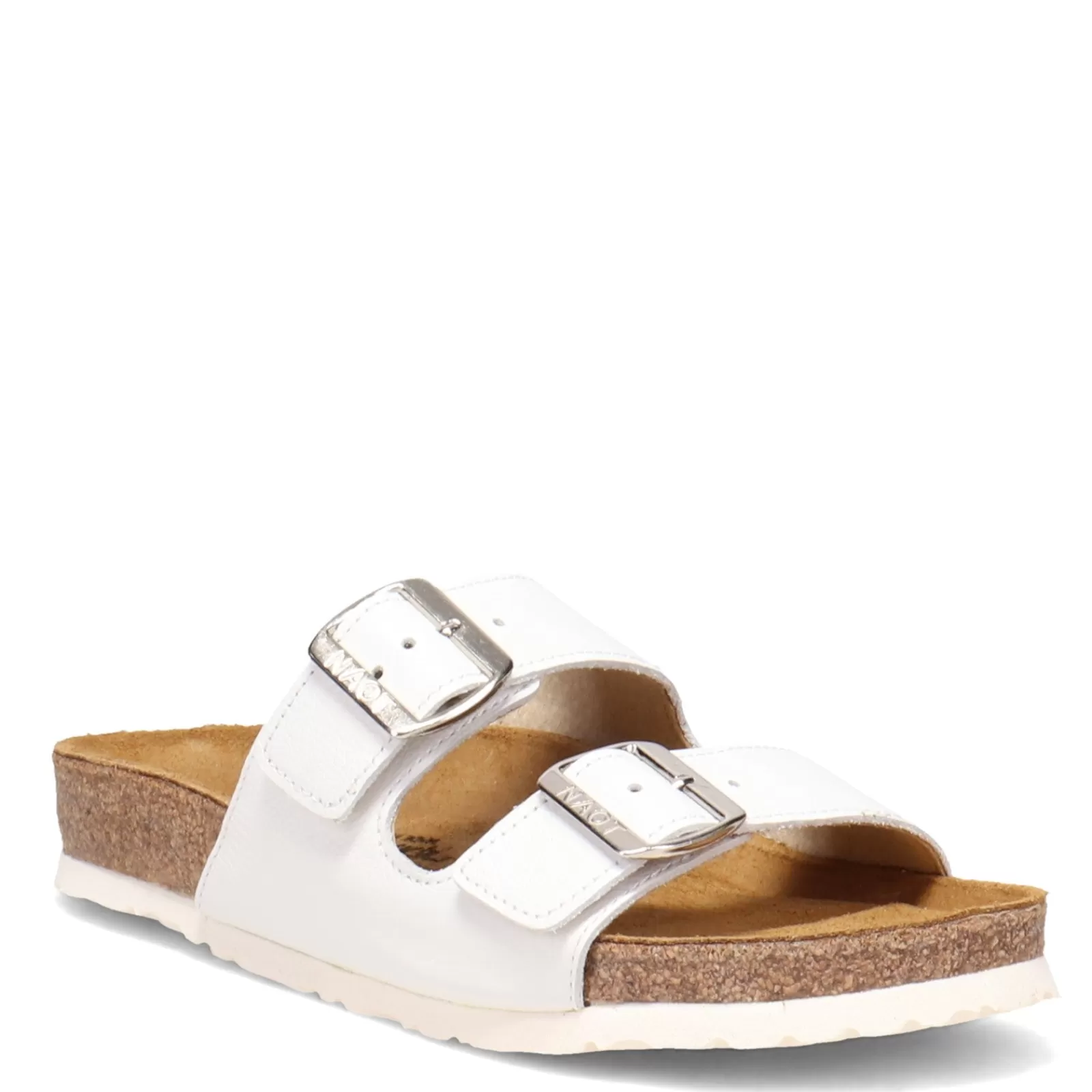 Discount Naot Women's , Santa Barbara Slide Sandal White Leather