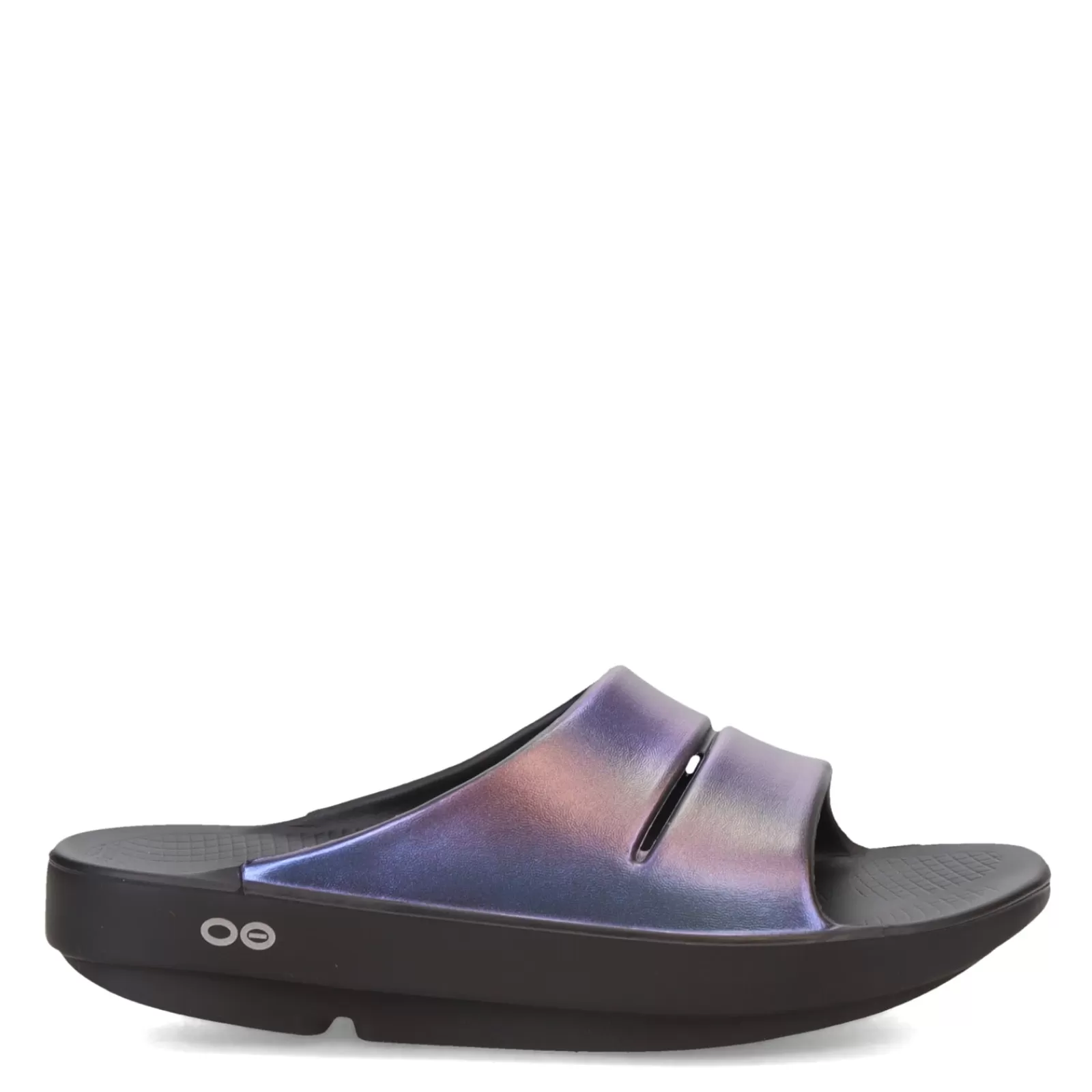 New OOFOS Women's , OOahh Slide Sandal Midnight Spectre