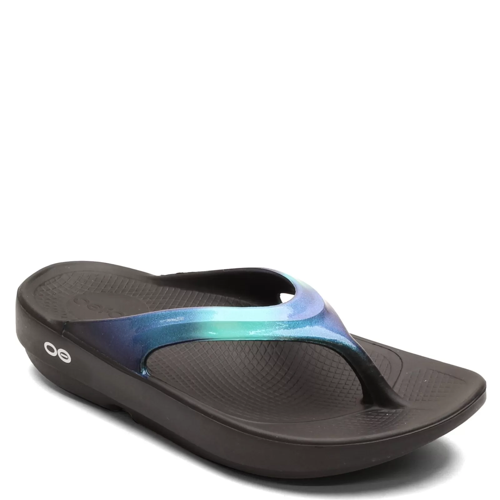 Store OOFOS Women's , OOlala Luxe Sandal Blue Multi