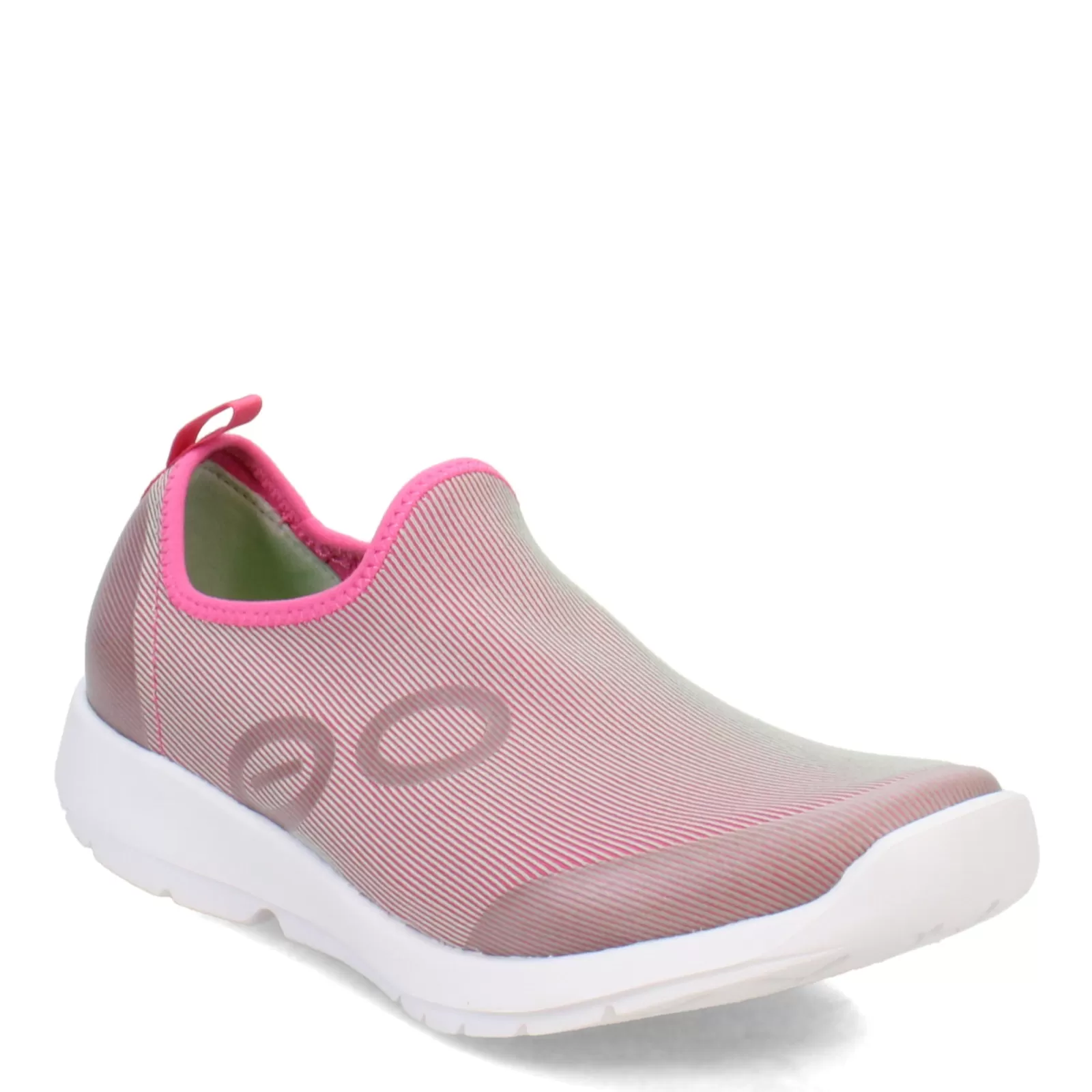 New OOFOS Women's , OOmg Sport Sneaker White / Fuchsia