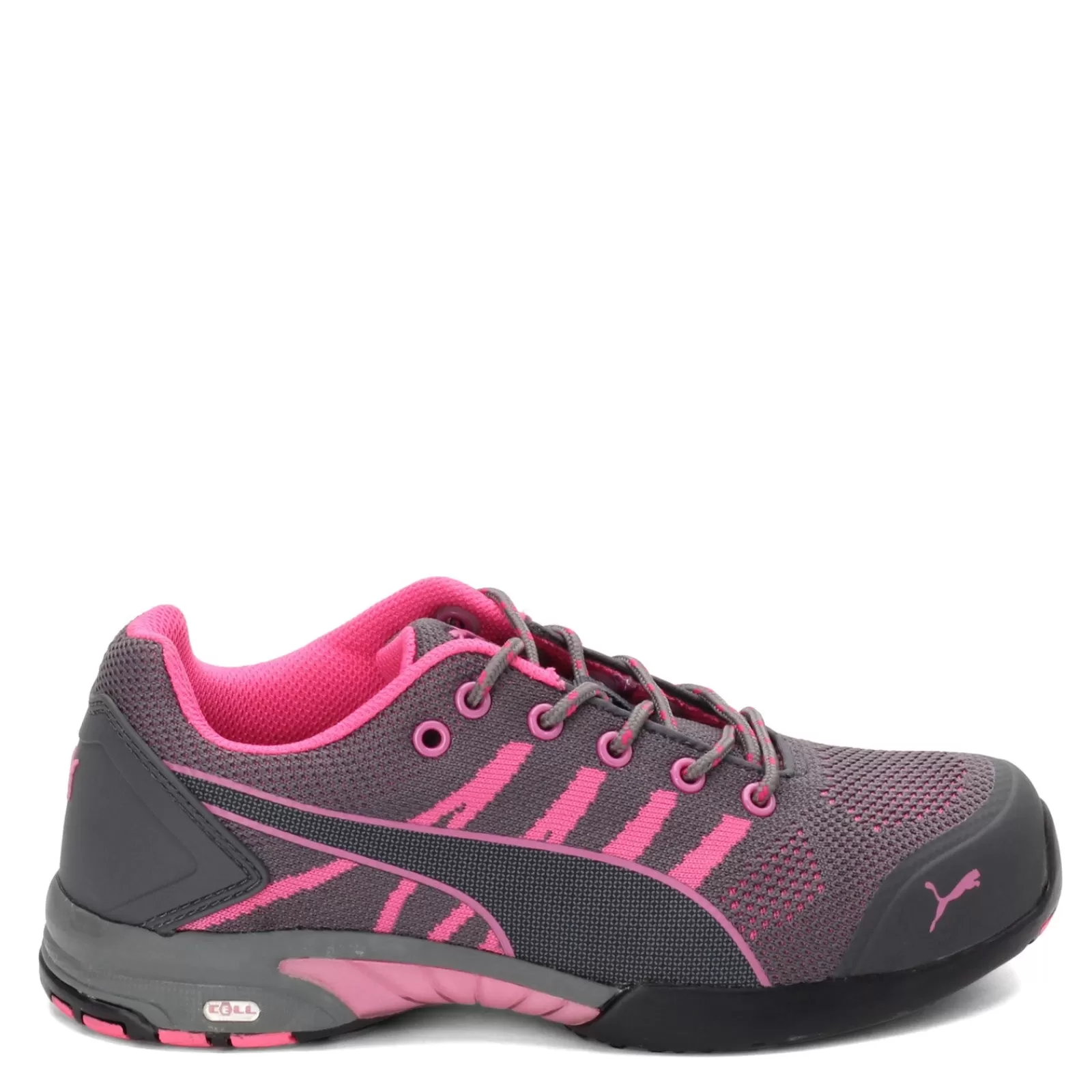 Sale Puma Safety Women's Puma, Celerity Knit Steel Toe Work Shoe Gray Pink