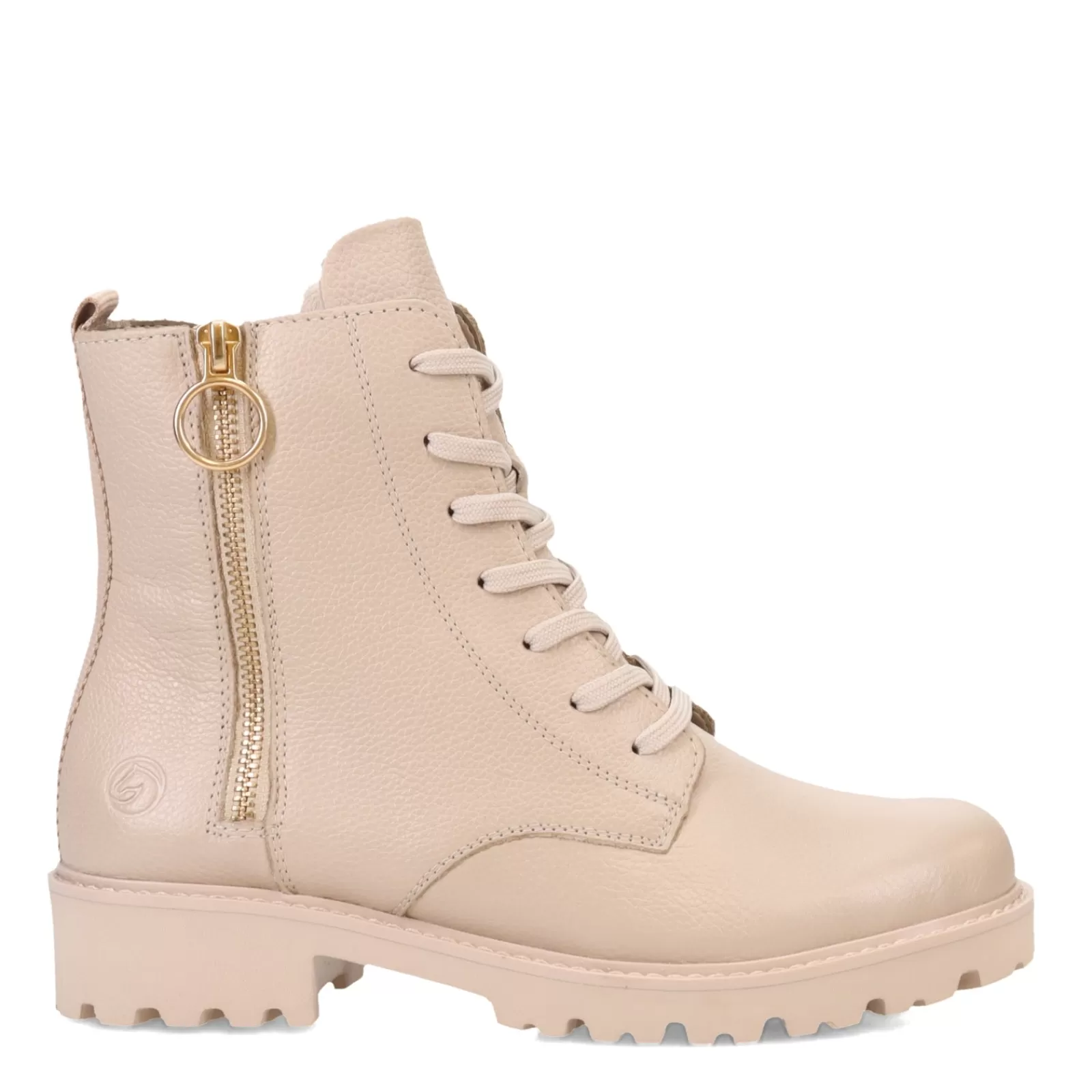 Hot Remonte Women's , D8671 Combat Boot Cream