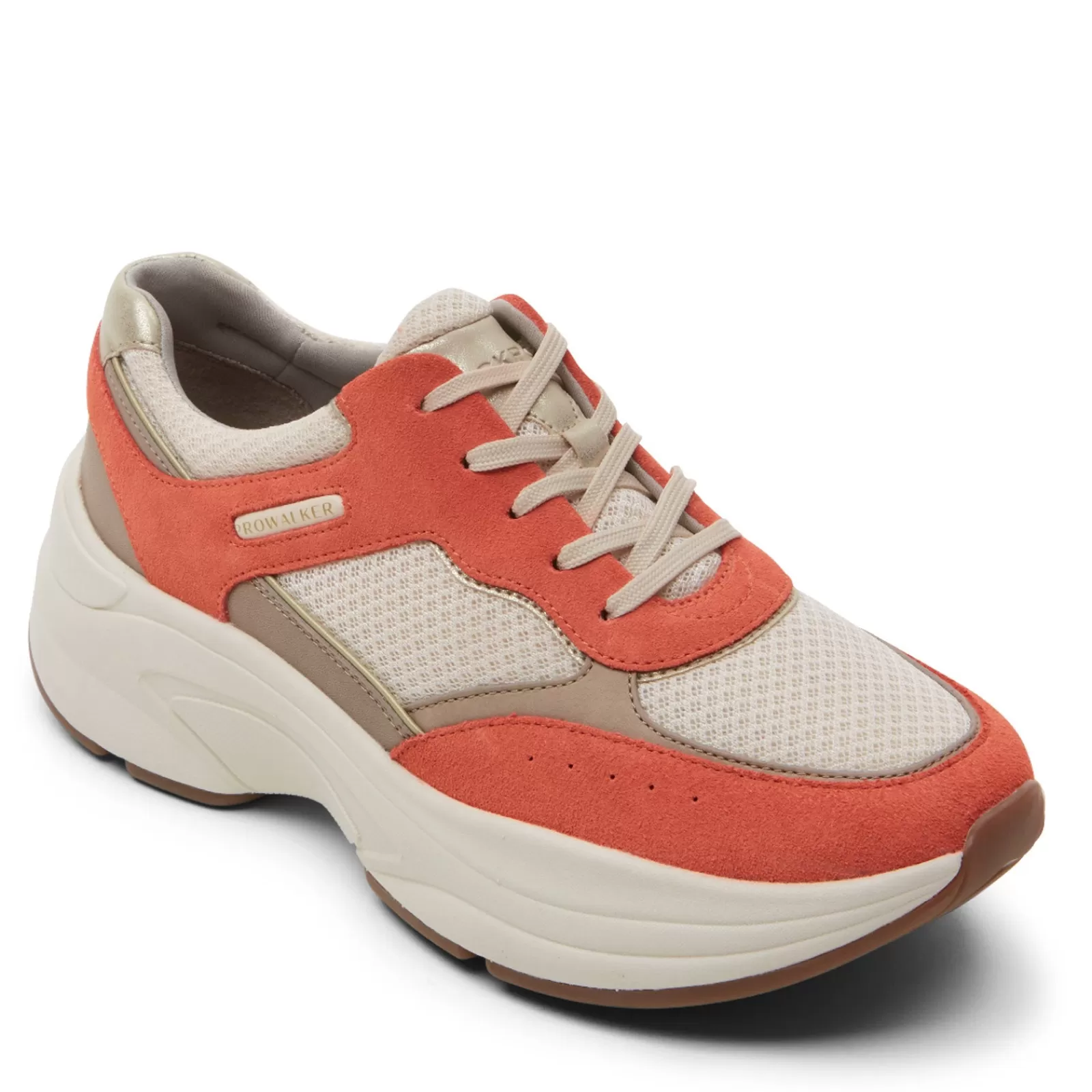 Clearance Rockport Women's , Prowalker ECO Walking Shoe Tan Orange