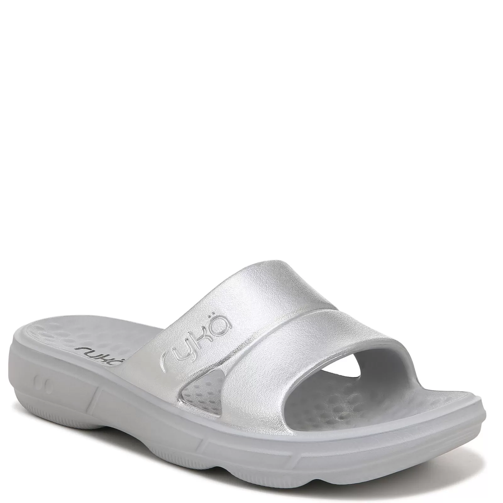 Online Ryka Women's , Restore Slide Recovery Sandal Silver Grey