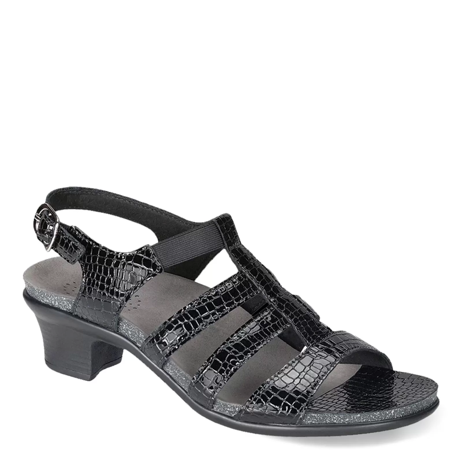 Best SAS Women's , Allegro Sandal Black Croc