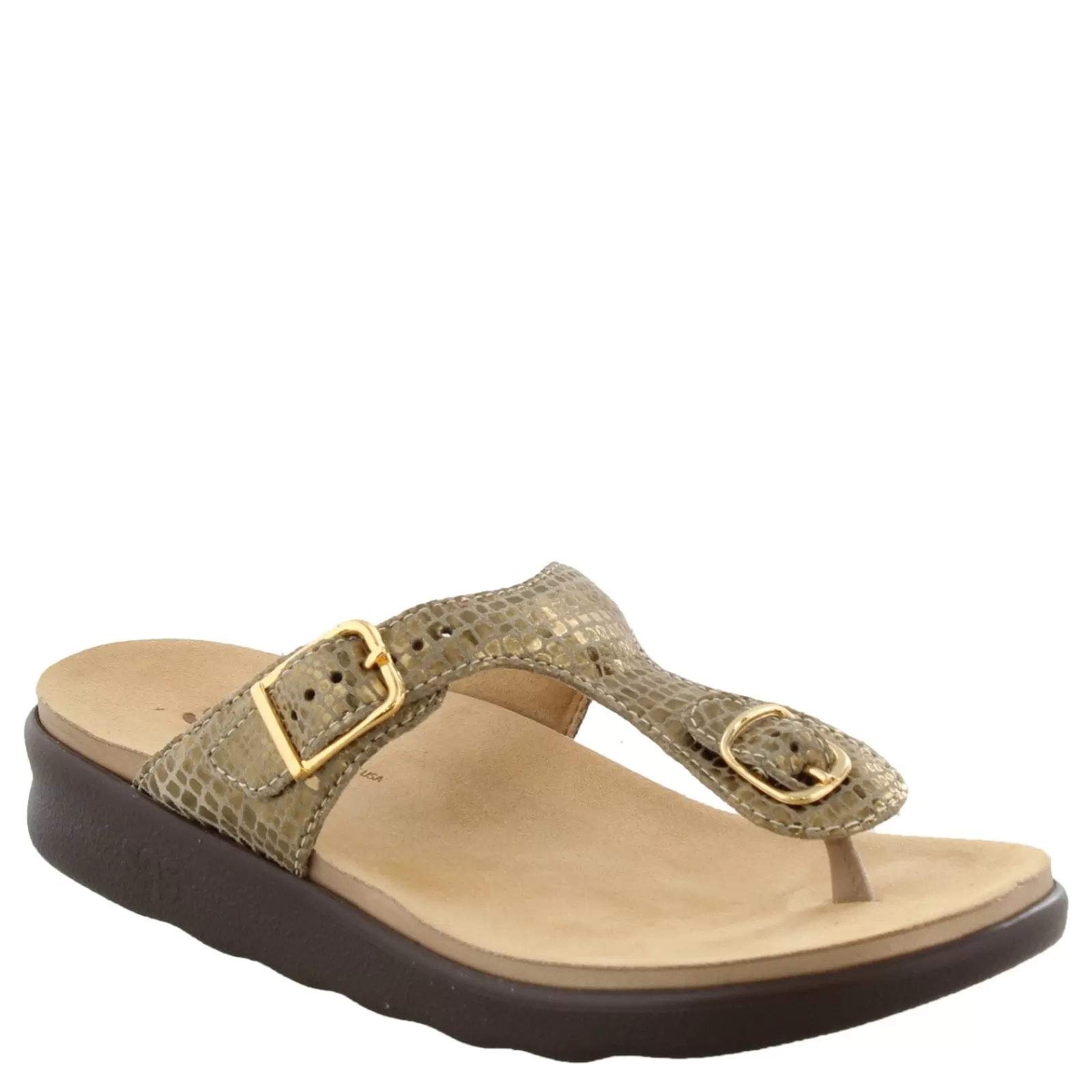 Discount SAS Women's , Sanibel T-Strap Slide Sandal Olive