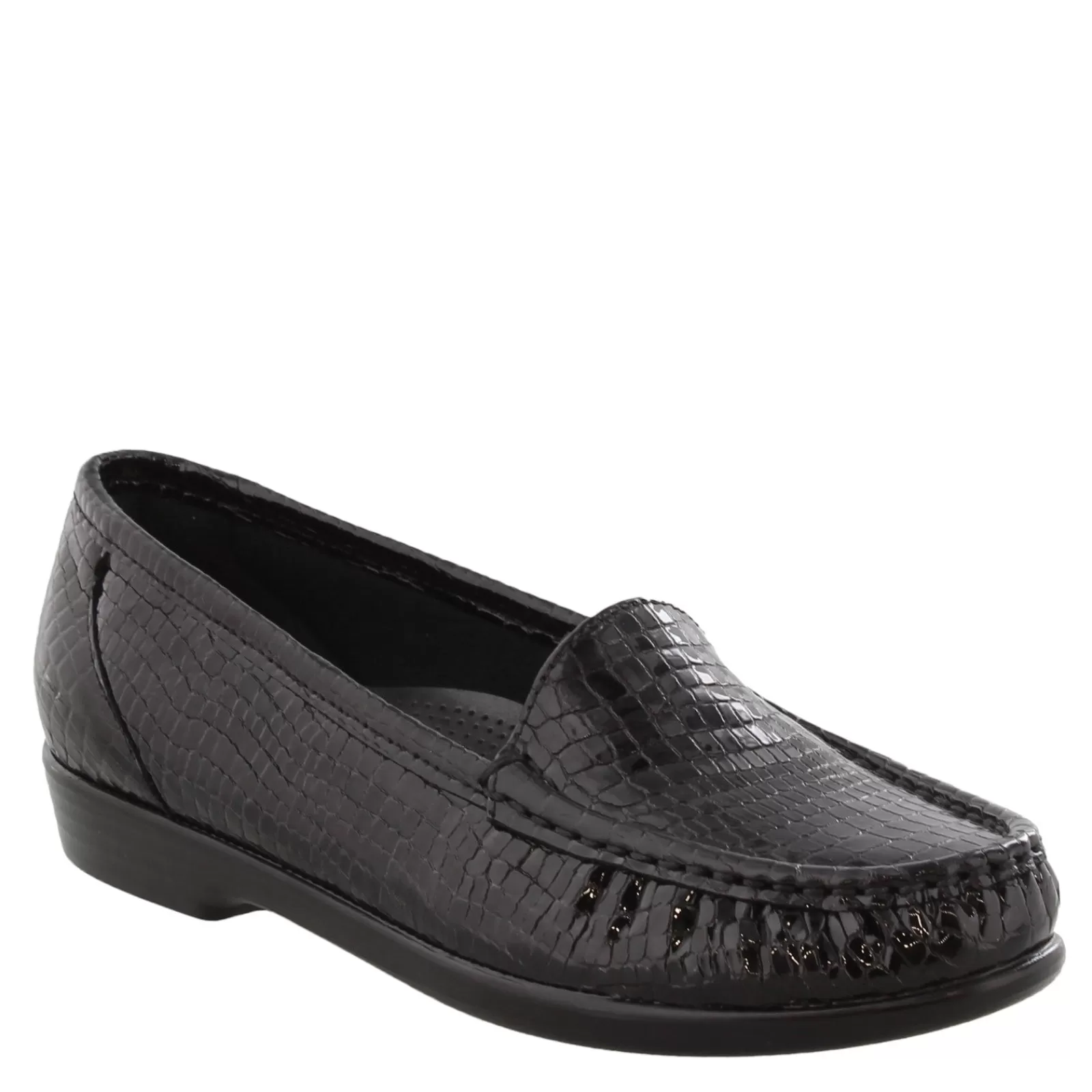 Best SAS Women's , Simplify Loafer Black Croco