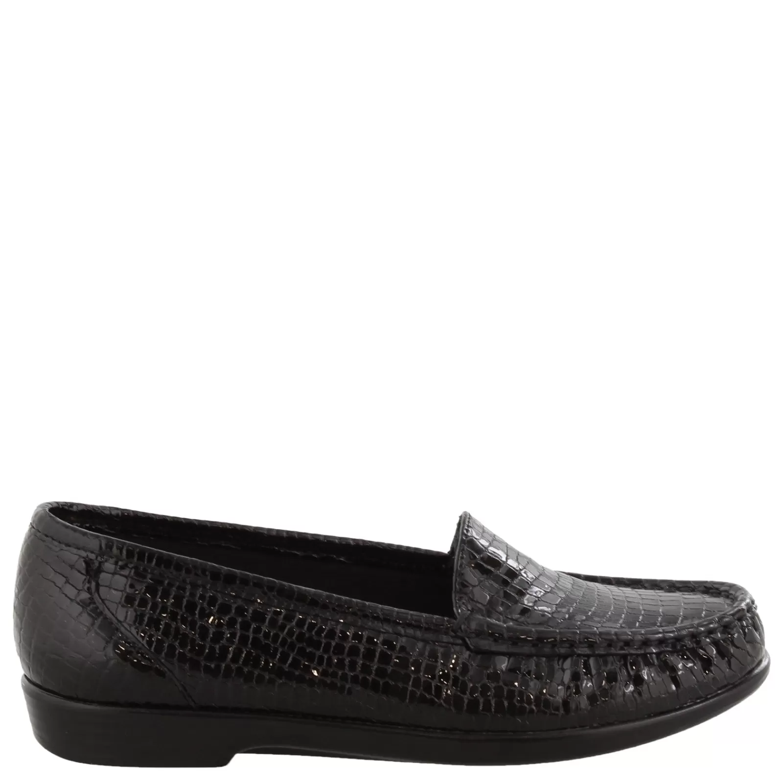 Best SAS Women's , Simplify Loafer Black Croco