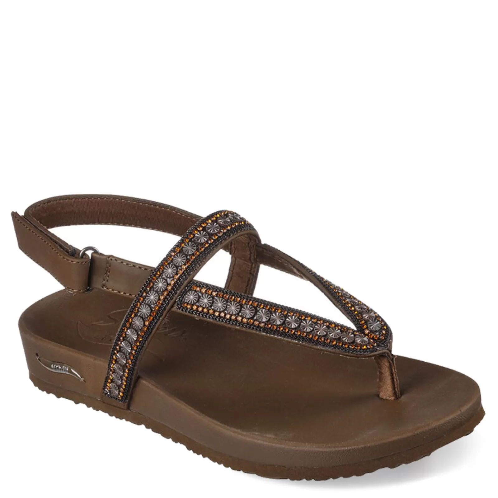 New Skechers Women's , Arch Fit Meditation Sandal Chocolate