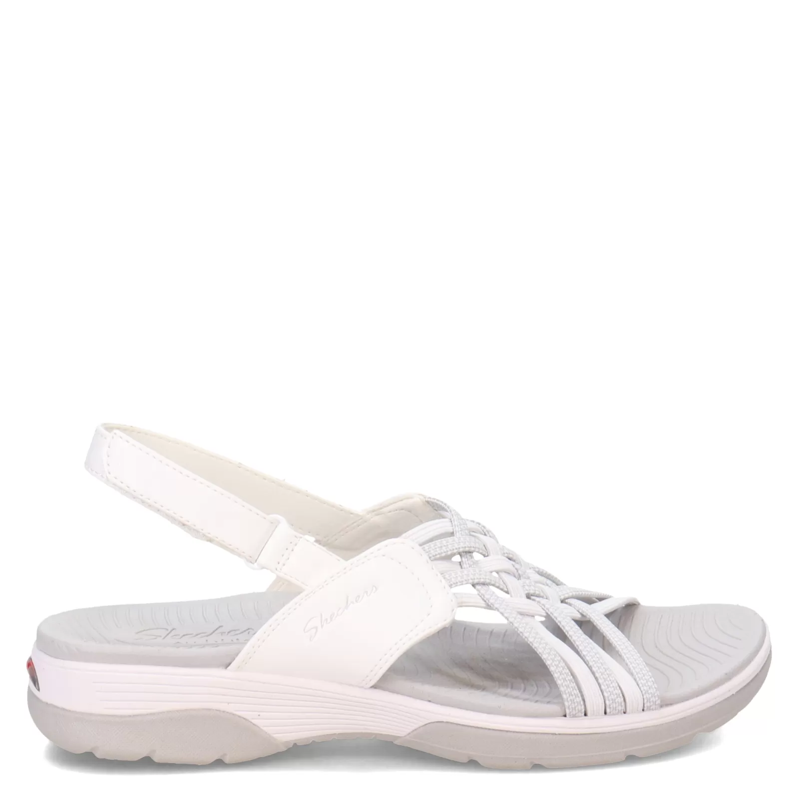 Shop Skechers Women's , Arch Fit Reggae Sport Sandal White/Grey