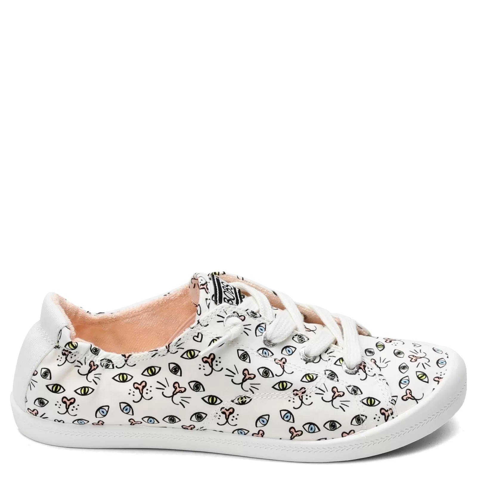 Clearance Skechers Women's , BOBS Beach Bingo - Painter Paws Sneaker White Multi