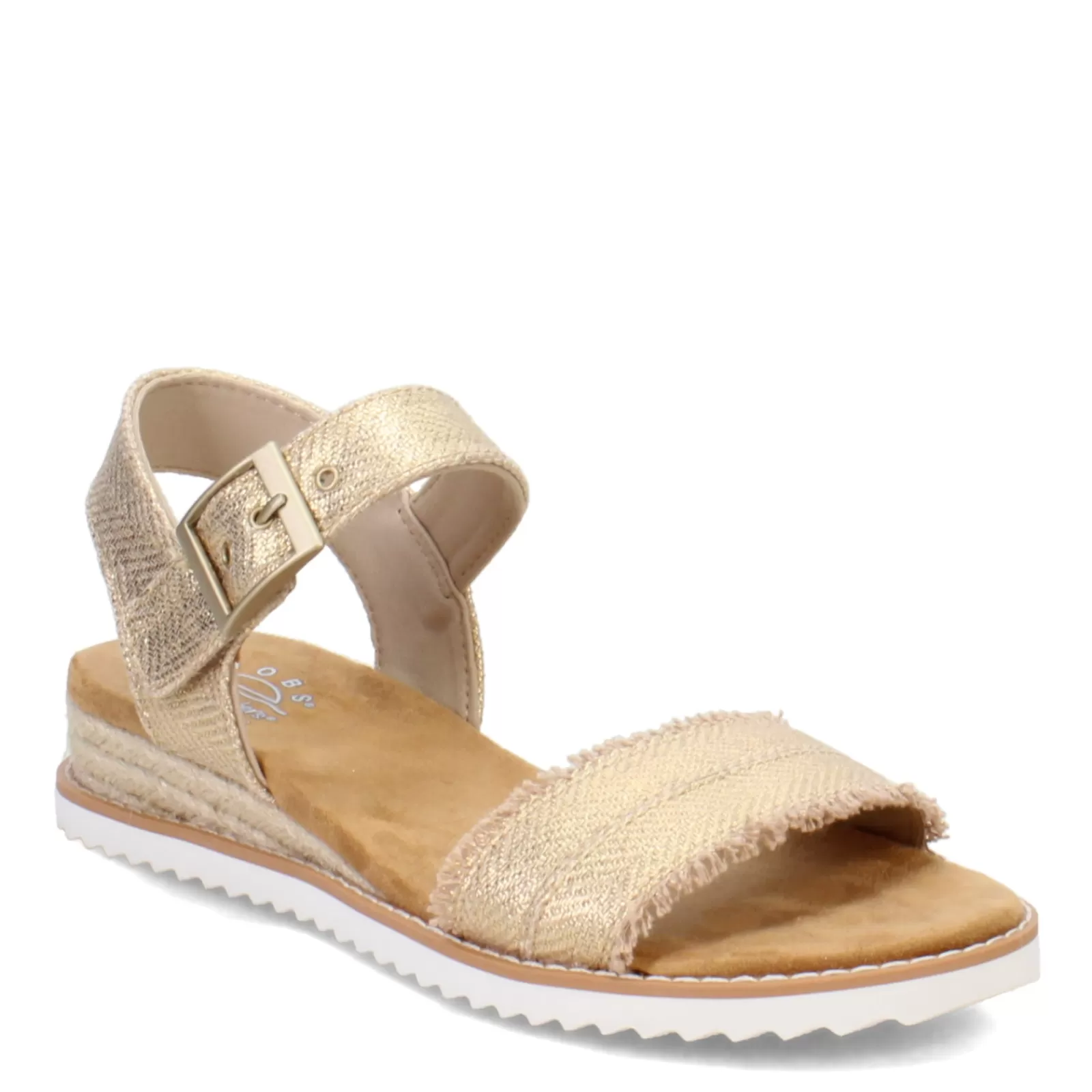 New Skechers Women's , BOBS Desert Kiss - Gold Crush Sandal Champagne