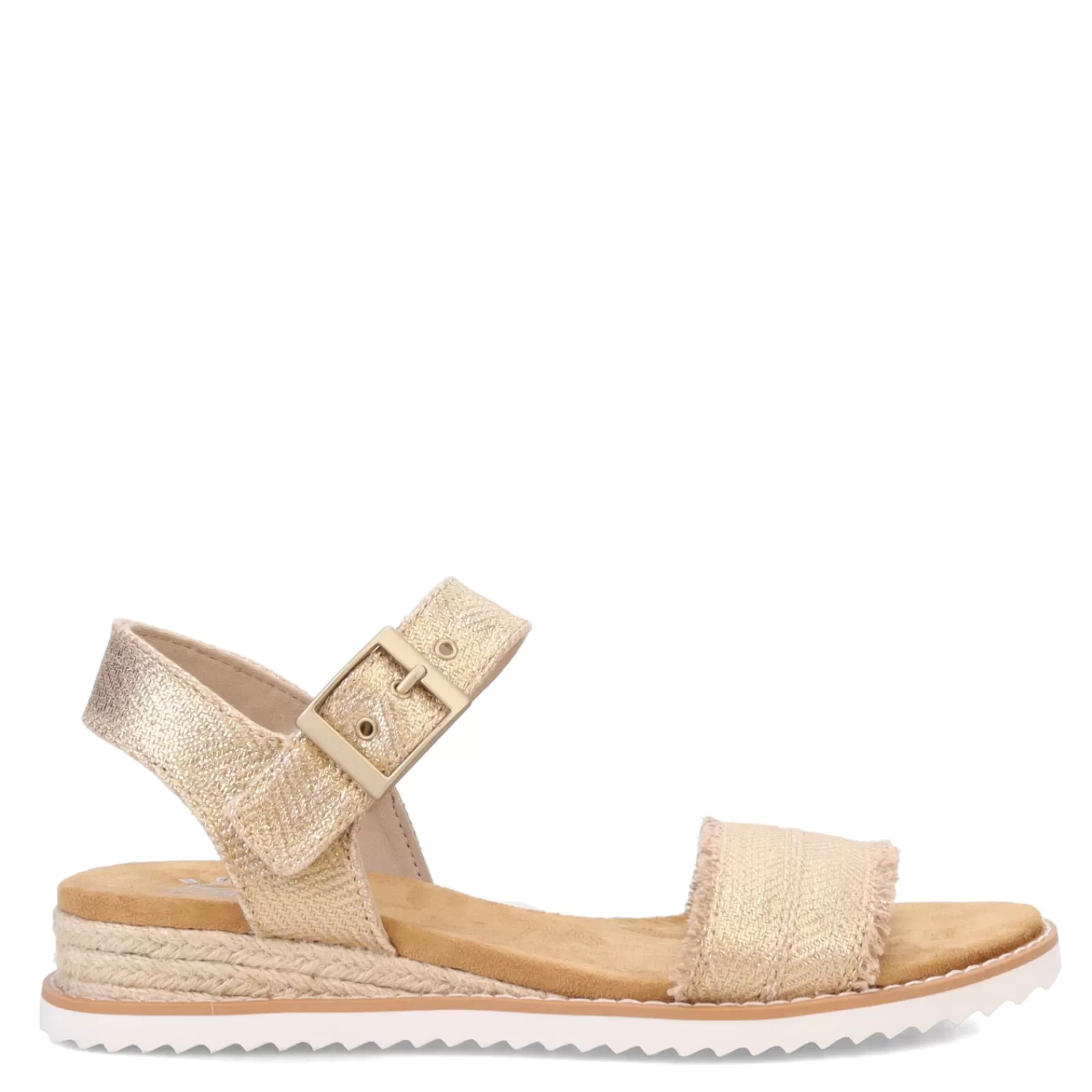 New Skechers Women's , BOBS Desert Kiss - Gold Crush Sandal Champagne