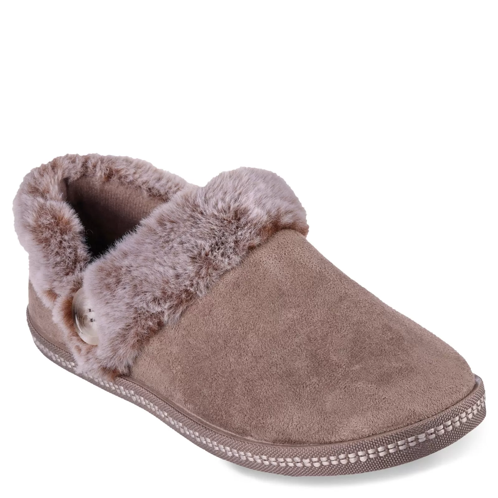 Cheap Skechers Women's , Cozy Campfire Fresh Toast Slipper - Wide Width Dark Taupe