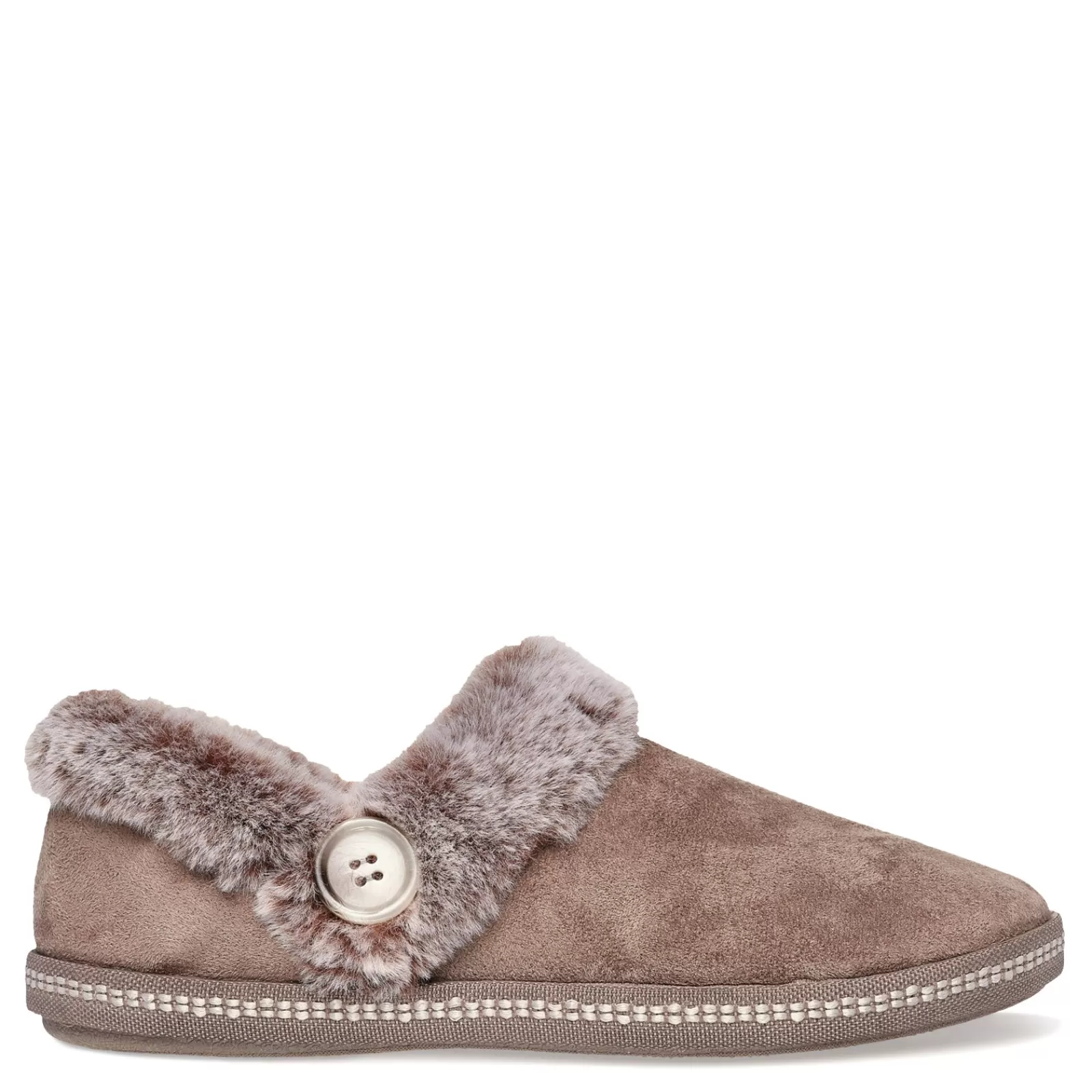 Cheap Skechers Women's , Cozy Campfire Fresh Toast Slipper - Wide Width Dark Taupe