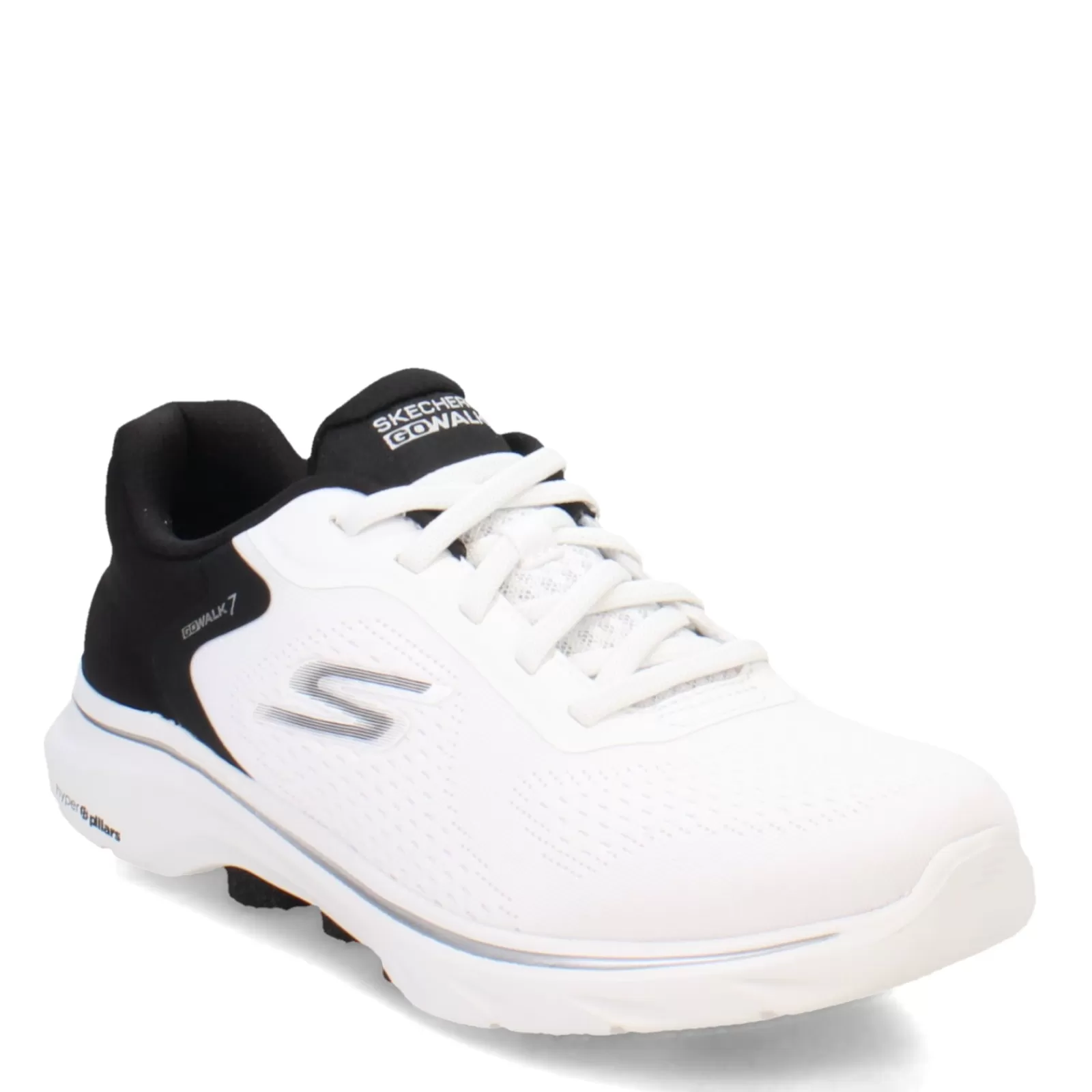 Fashion Skechers Women's , GO WALK 7 - Cosmic Waves Sneaker White Black