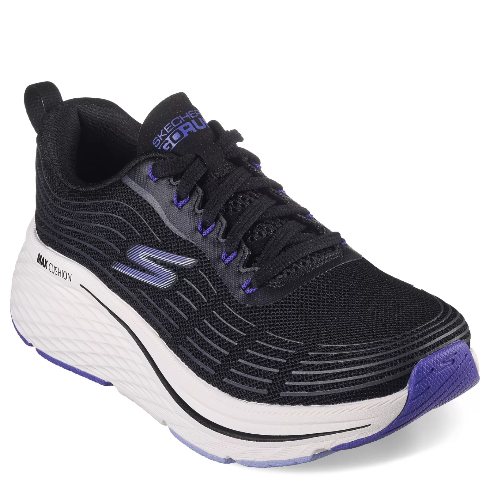 Cheap Skechers Women's , GOrun Max Cushioning Elite 2.0 Sneaker Black Purple Flower