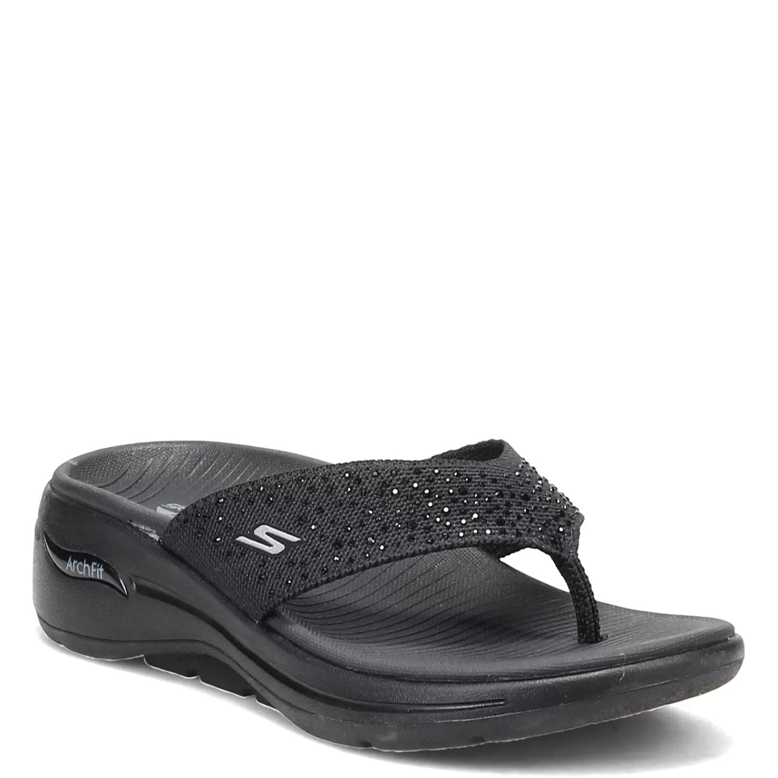 Best Sale Skechers Women's , GOwalk Arch Fit - Dazzle Sandal Black