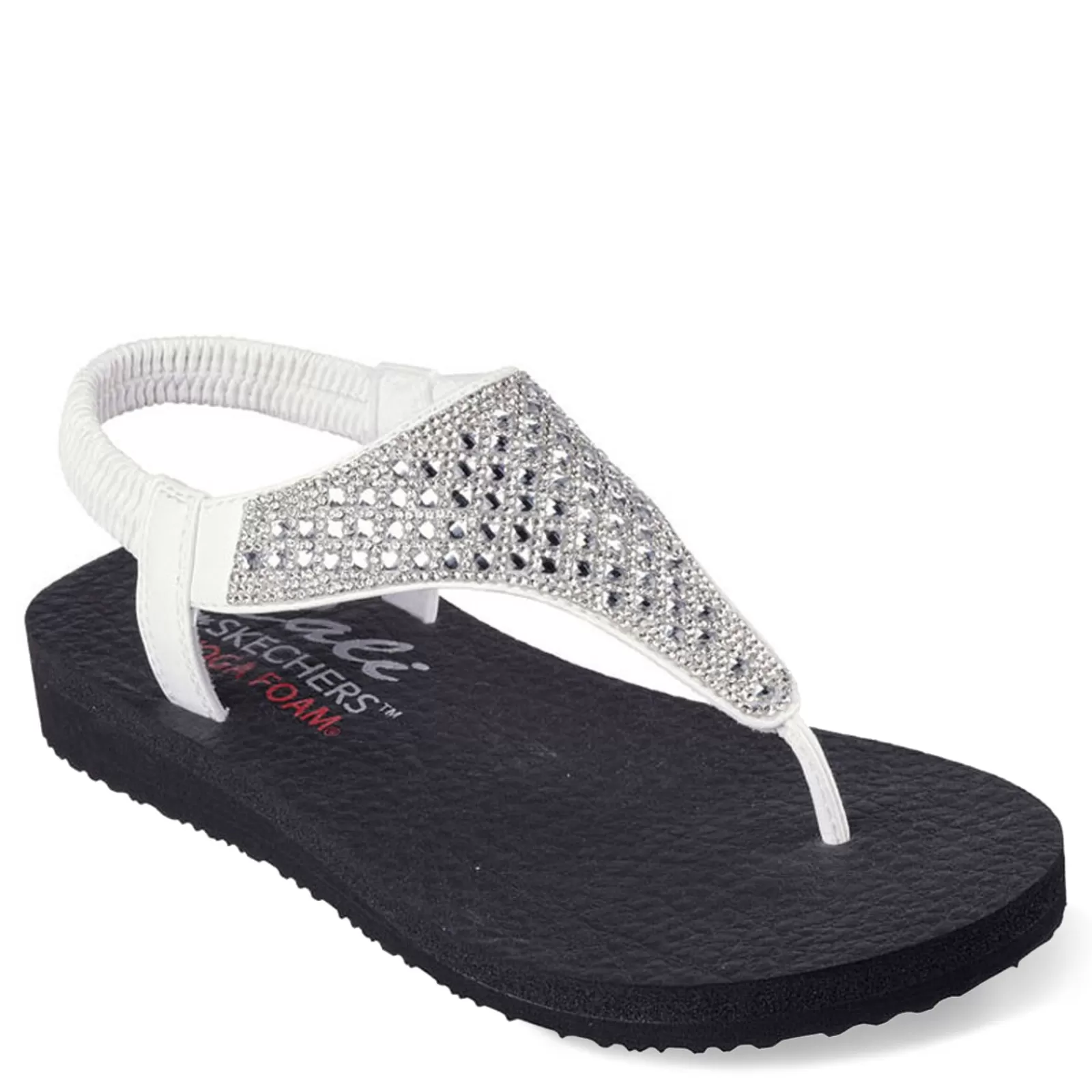 Clearance Skechers Women's , Meditation - Rockstar Sandal White