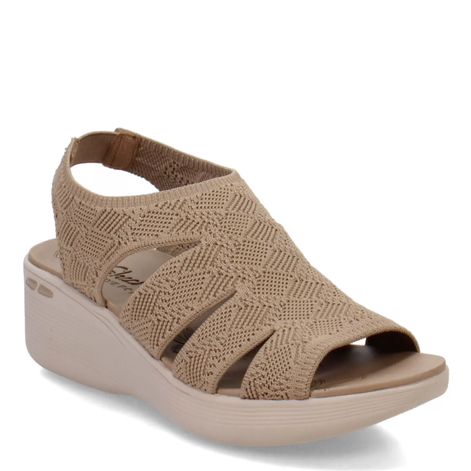 Outlet Skechers Women's , Pier Lite - Crochet Sandal Mocha