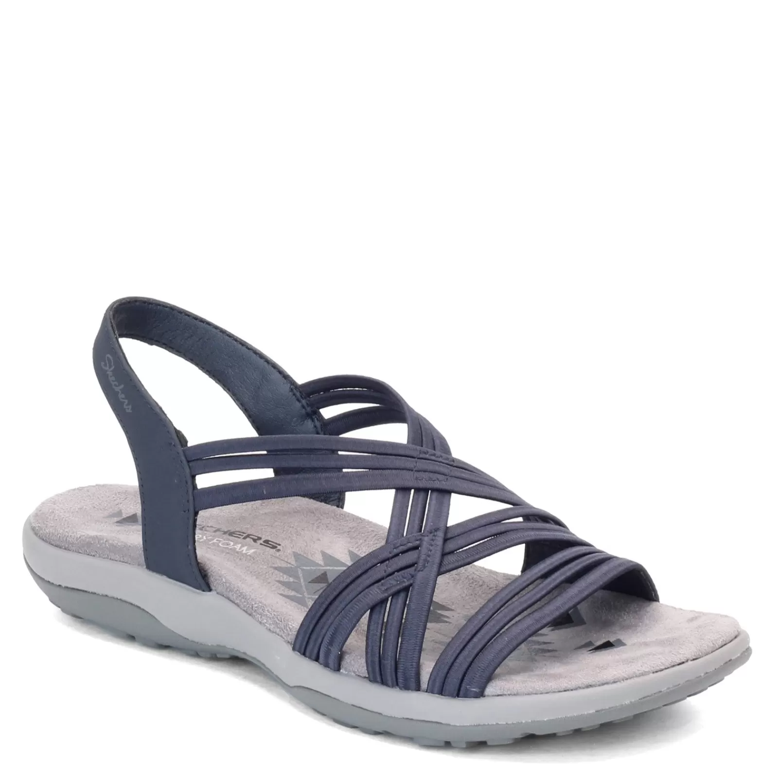 Best Sale Skechers Women's , Reggae Slim - Simply Stretch Sandal Navy Blue