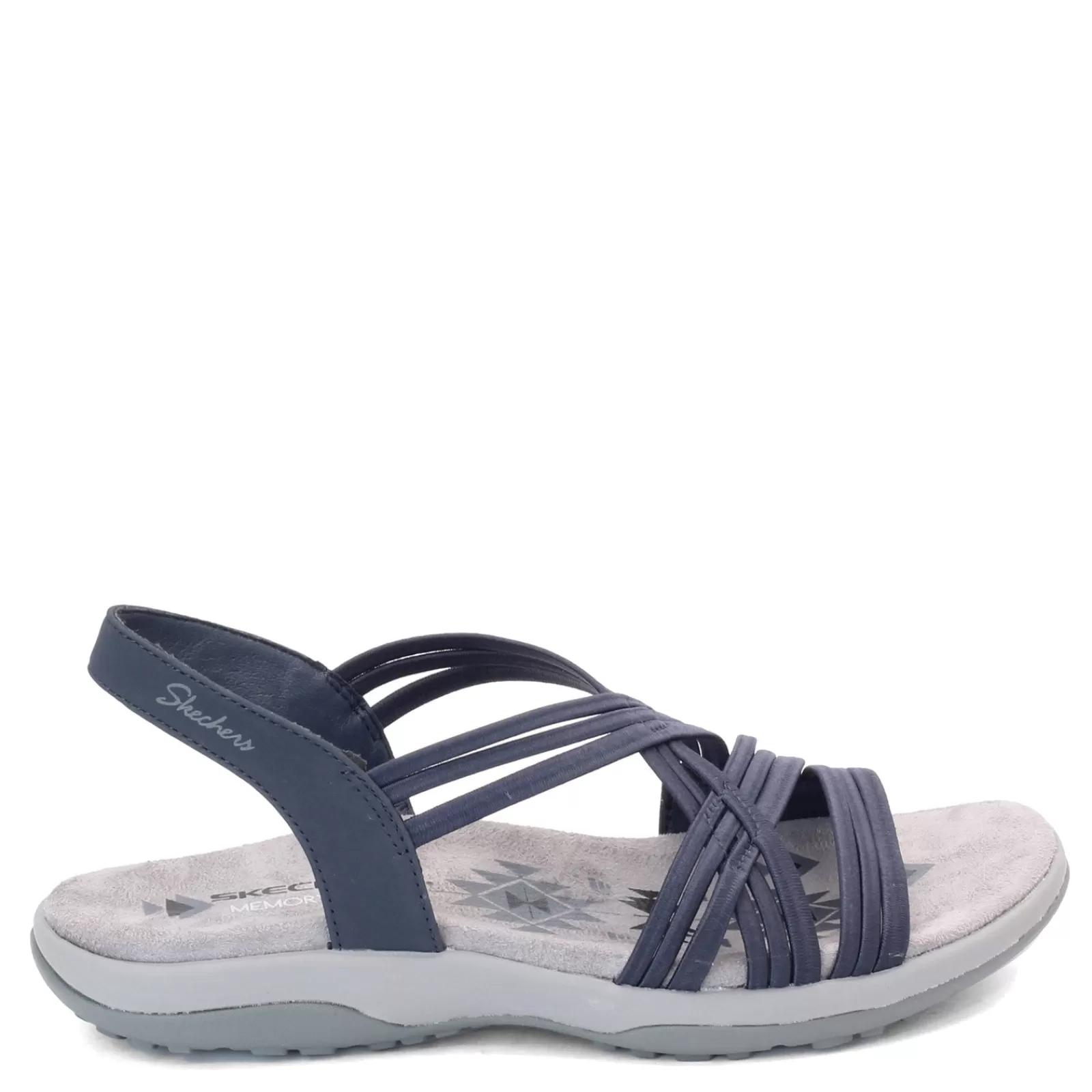 Best Sale Skechers Women's , Reggae Slim - Simply Stretch Sandal Navy Blue