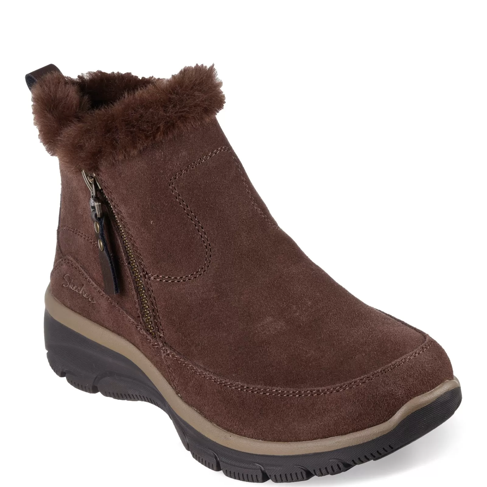 Hot Skechers Women's , Relaxed Fit: Easy Going - Cool Zip Boot Chocolate