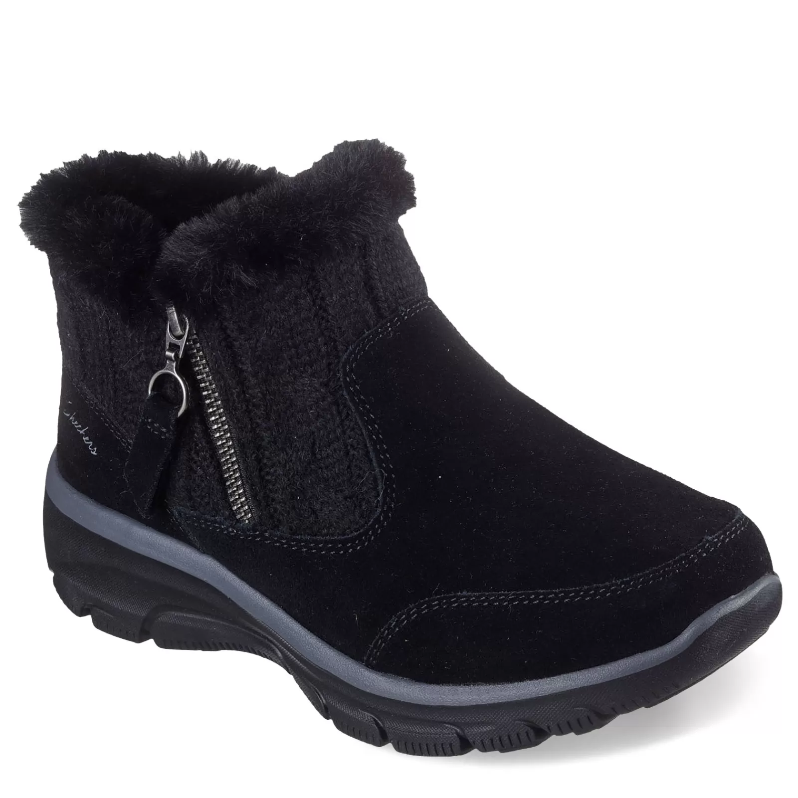 Outlet Skechers Women's , Relaxed Fit: Easy Going - Cozy Inn Boot Black/Black