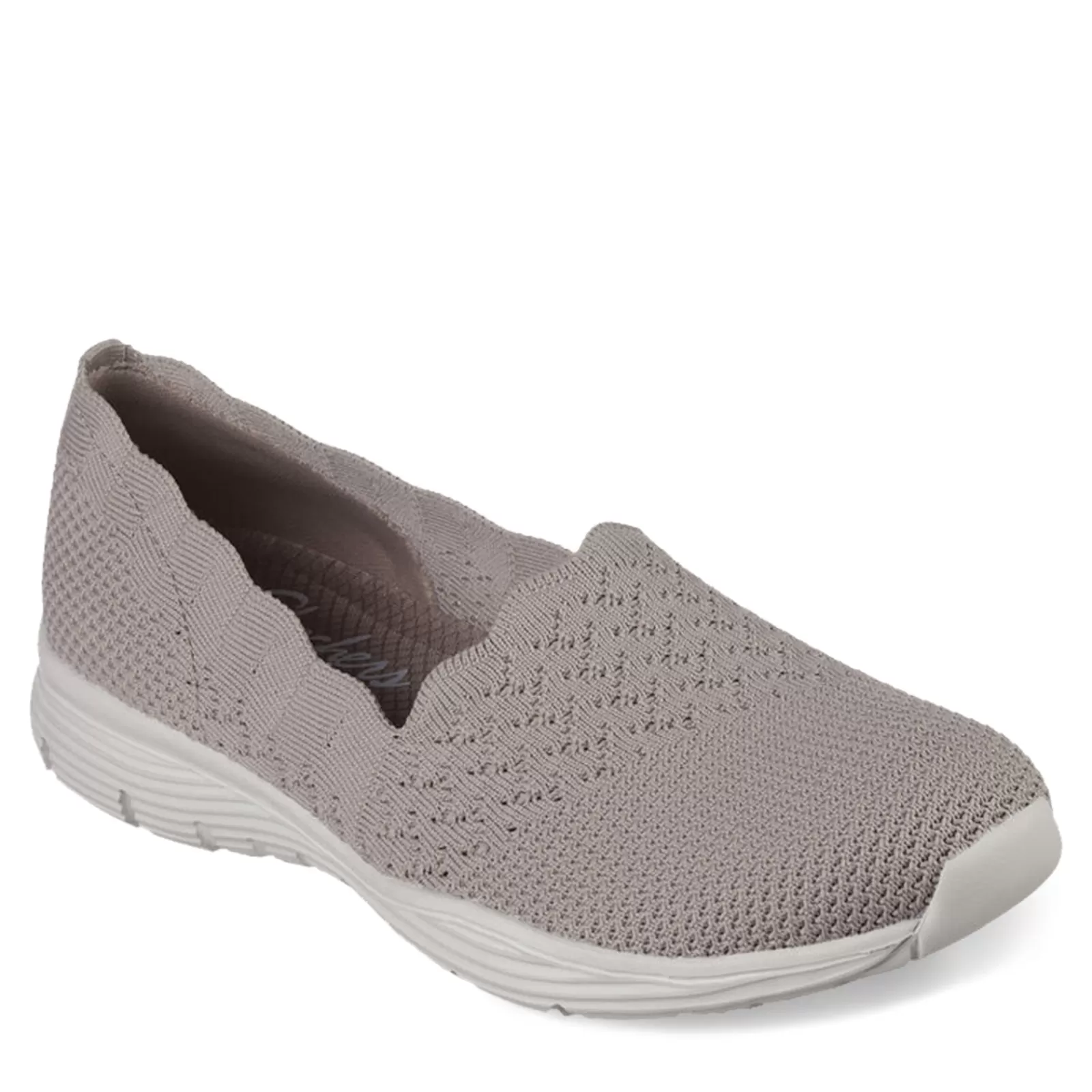 Online Skechers Women's , Seager - Stat Slip-On - Wide Width Taupe