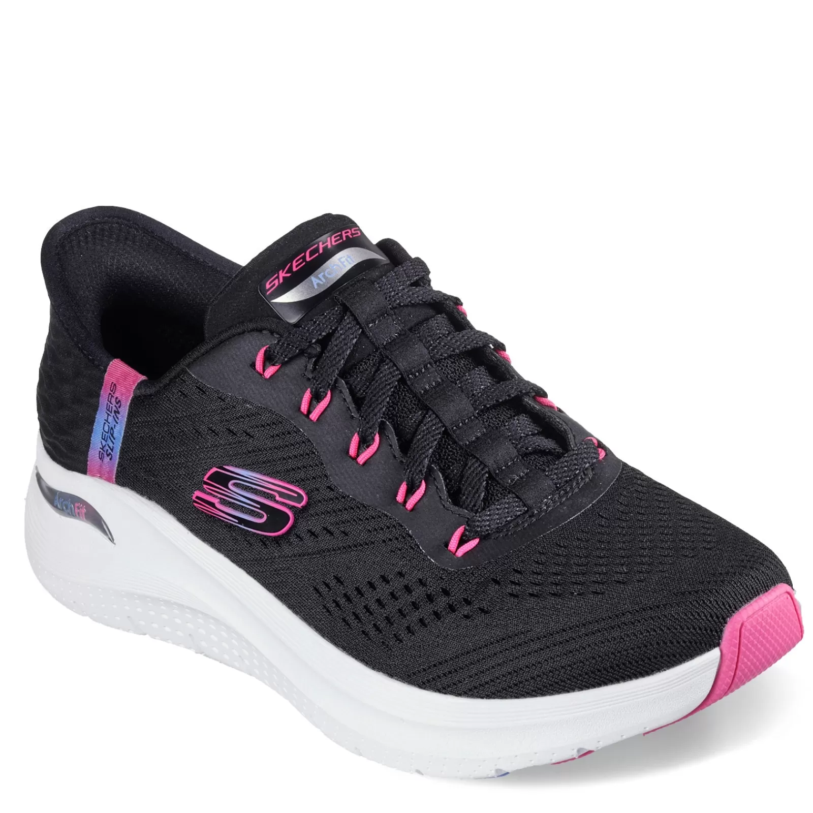 Cheap Skechers Women's , Slip-ins: Arch Fit 2.0 - Easy Chic Sneaker Black/Hot Pink