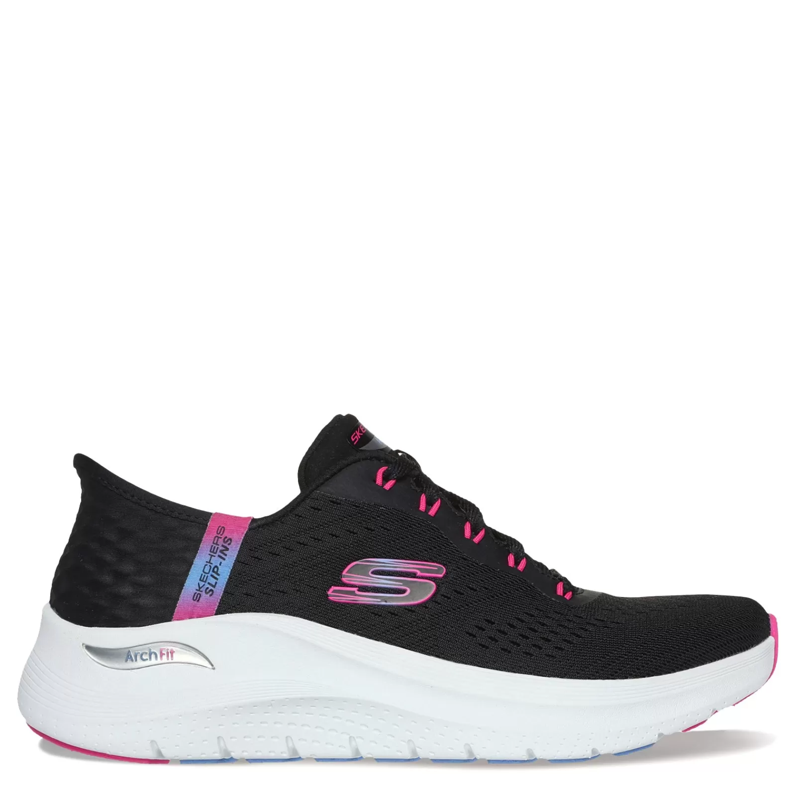 Cheap Skechers Women's , Slip-ins: Arch Fit 2.0 - Easy Chic Sneaker Black/Hot Pink