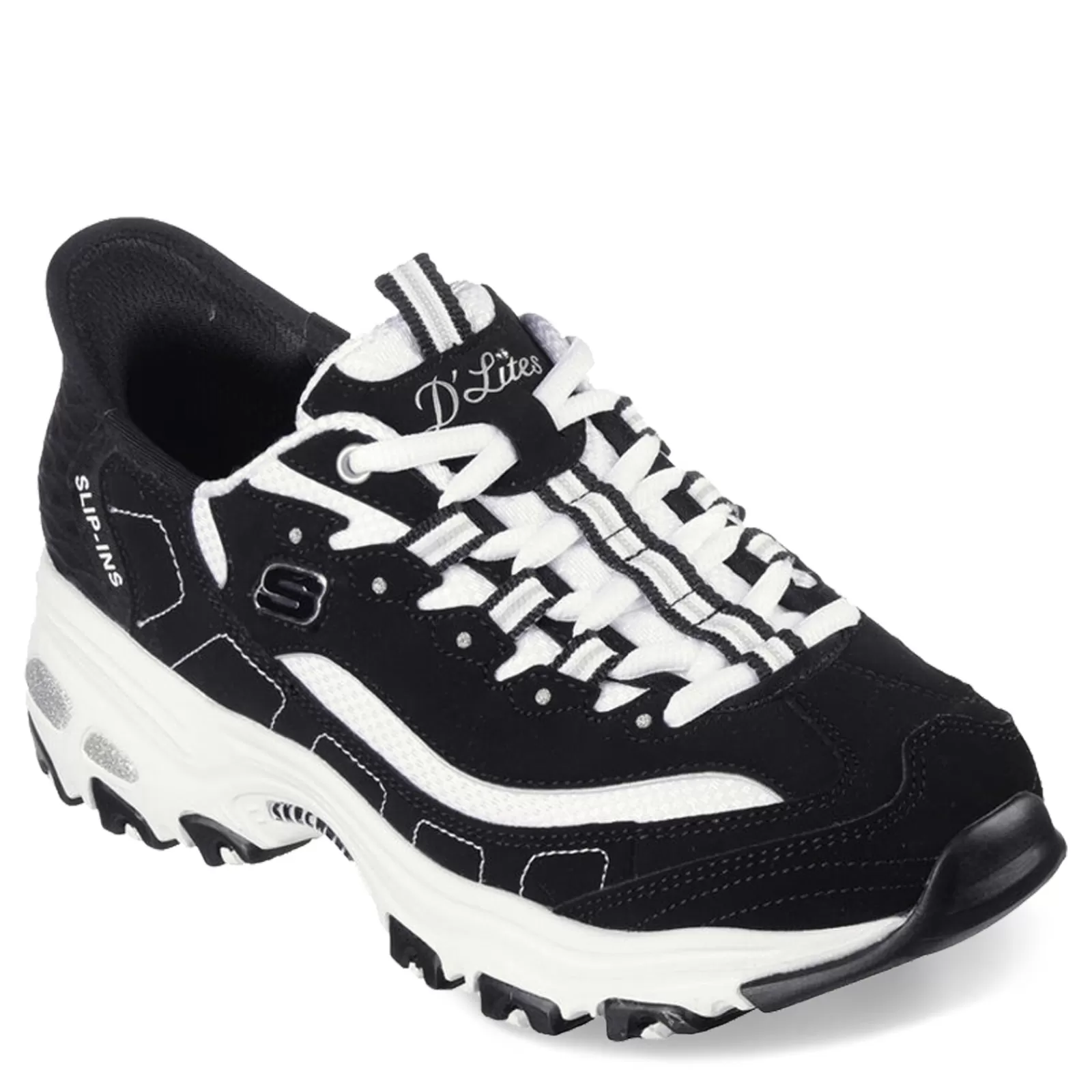 Clearance Skechers Women's , Slip-ins: D'Lites - New Classic Sneaker Black Wht