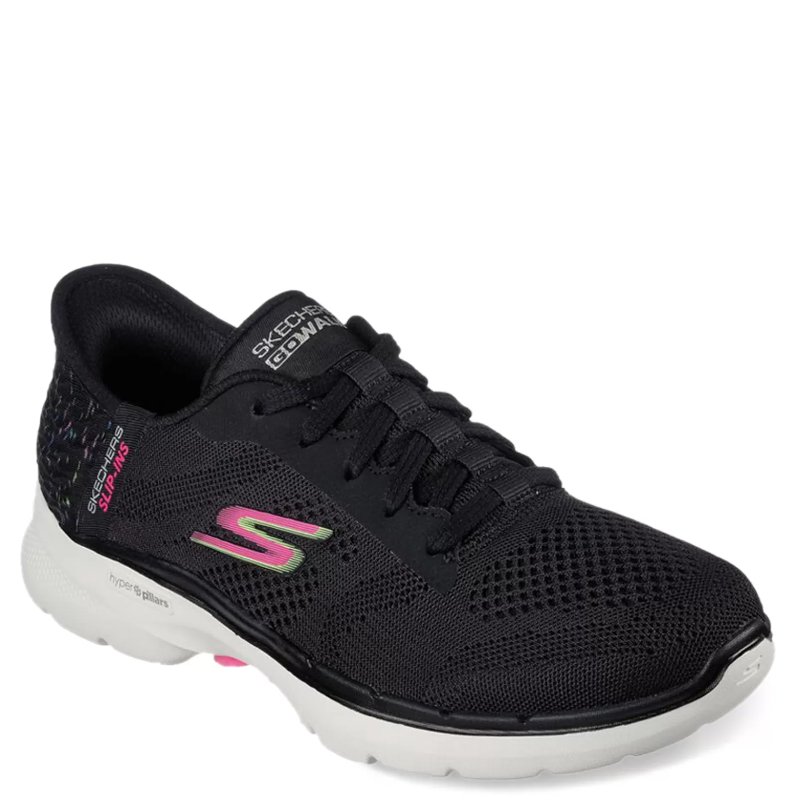 Cheap Skechers Women's , Slip-ins: GO WALK 6 - Vivid Idea Walking Shoe Black Pink